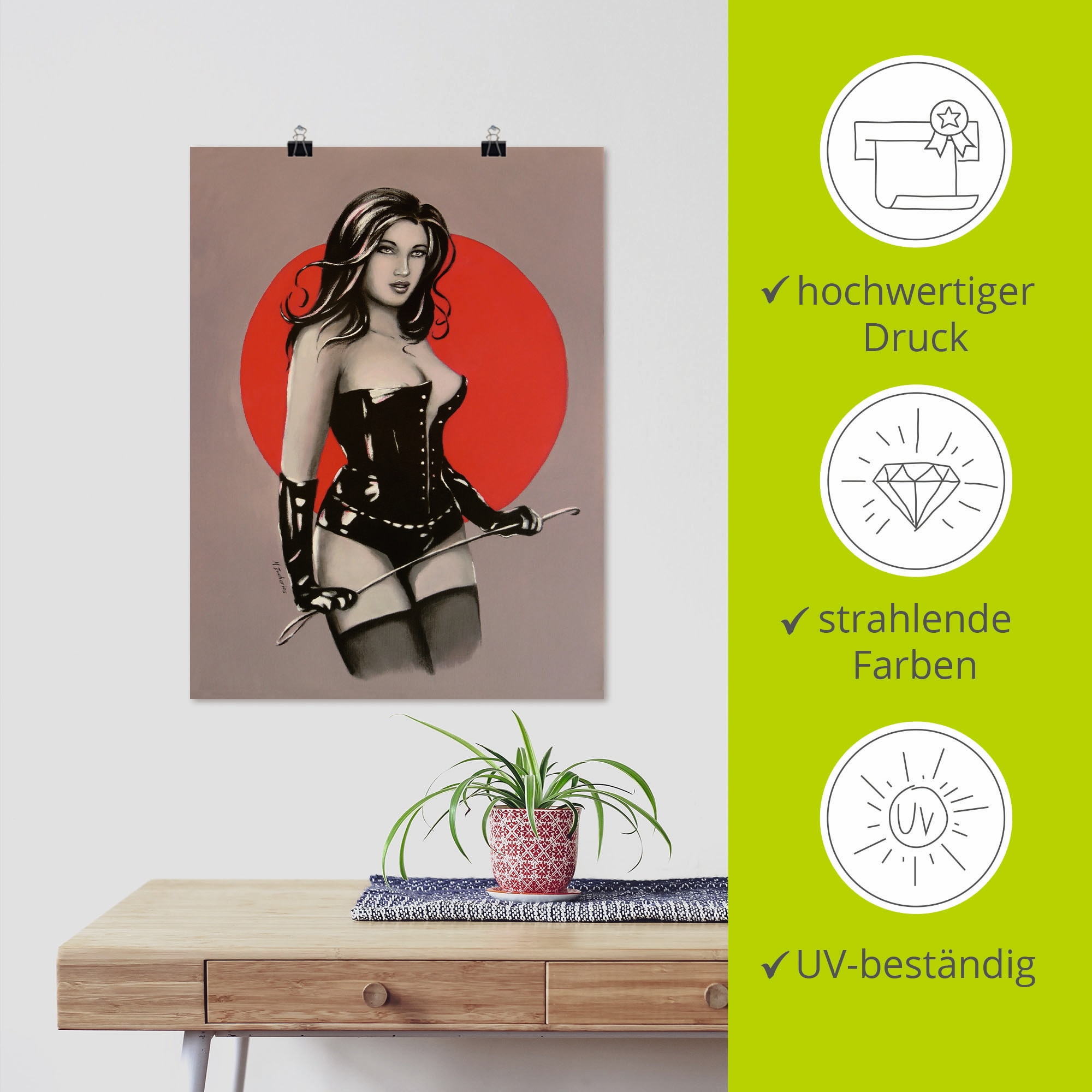 Artland Poster »Mistress Herrin der Lust - Malerei« 1 cuis tlg. ohne Rahmen