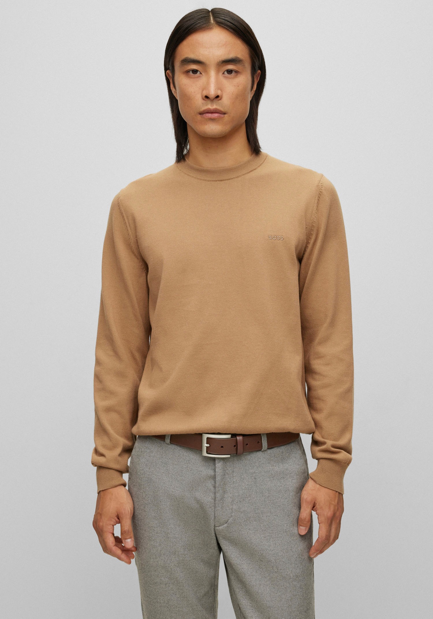 BOSS Ceinture en cuir aus Nappaleder mit BOSS Logo-Dornschliesse