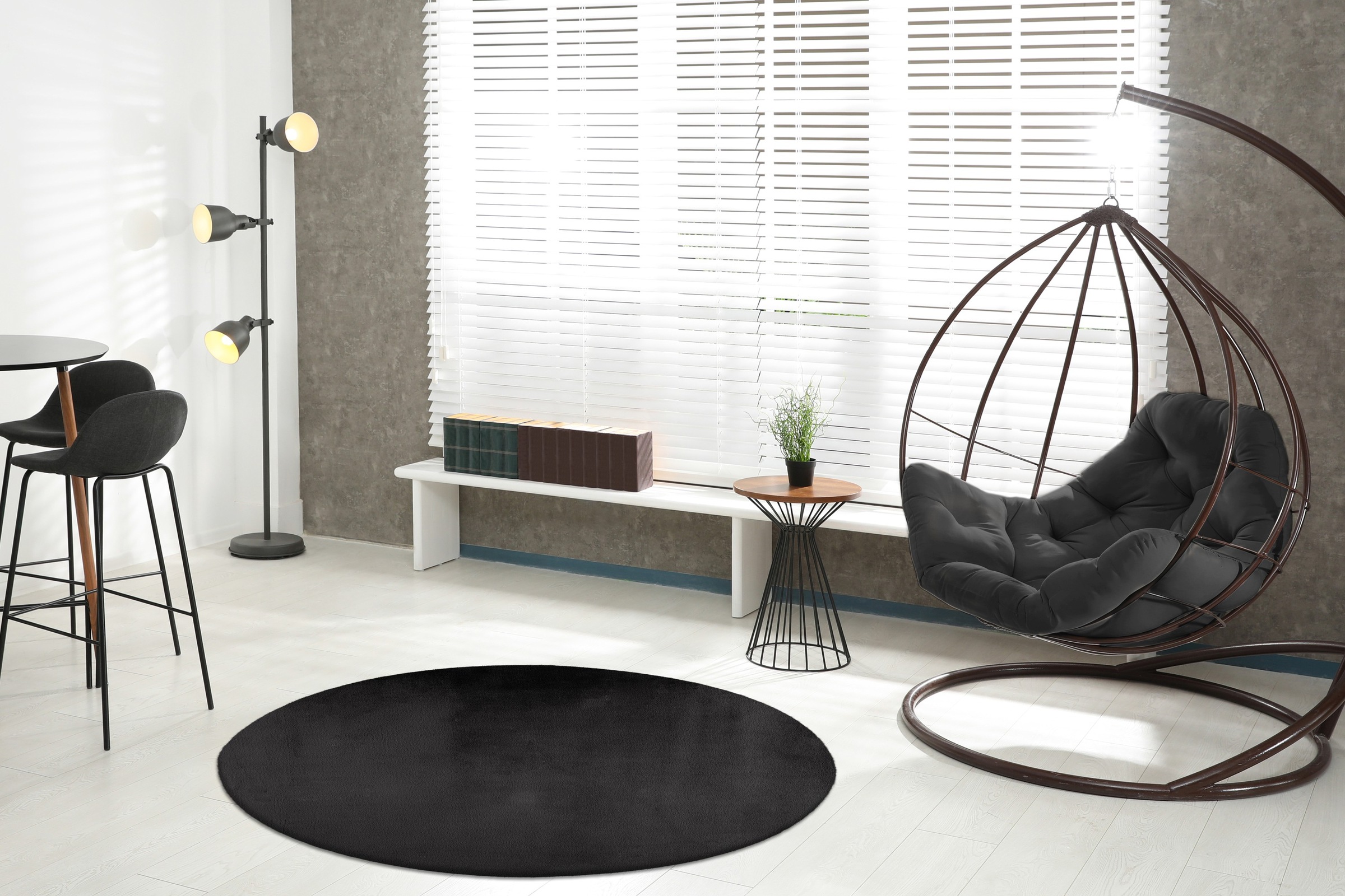 Kayoom Teppich »Cross 425« rund 21 mm Höhe Hochflor