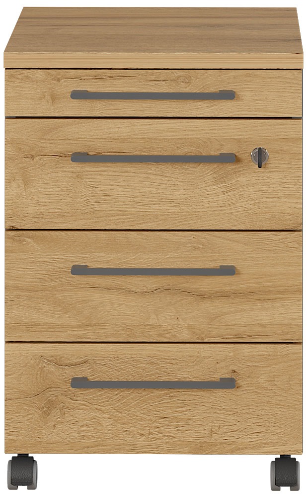 GERMANIA Ensemble de meubles de bureau »Agenda« Set bestehend aus höhenverstellbarem Schreibtisch und Rollcontainer