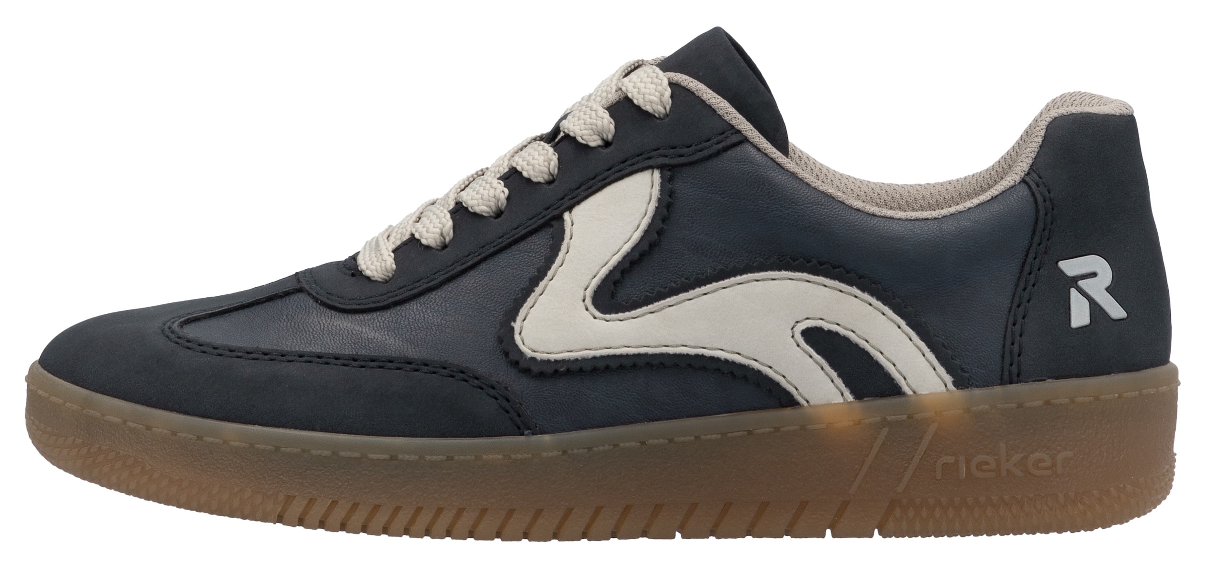 RIEKER Sport Plateausneaker  , Freizeitschuh, Halbschuh, Schnürschuh in veganer Verarbeitung