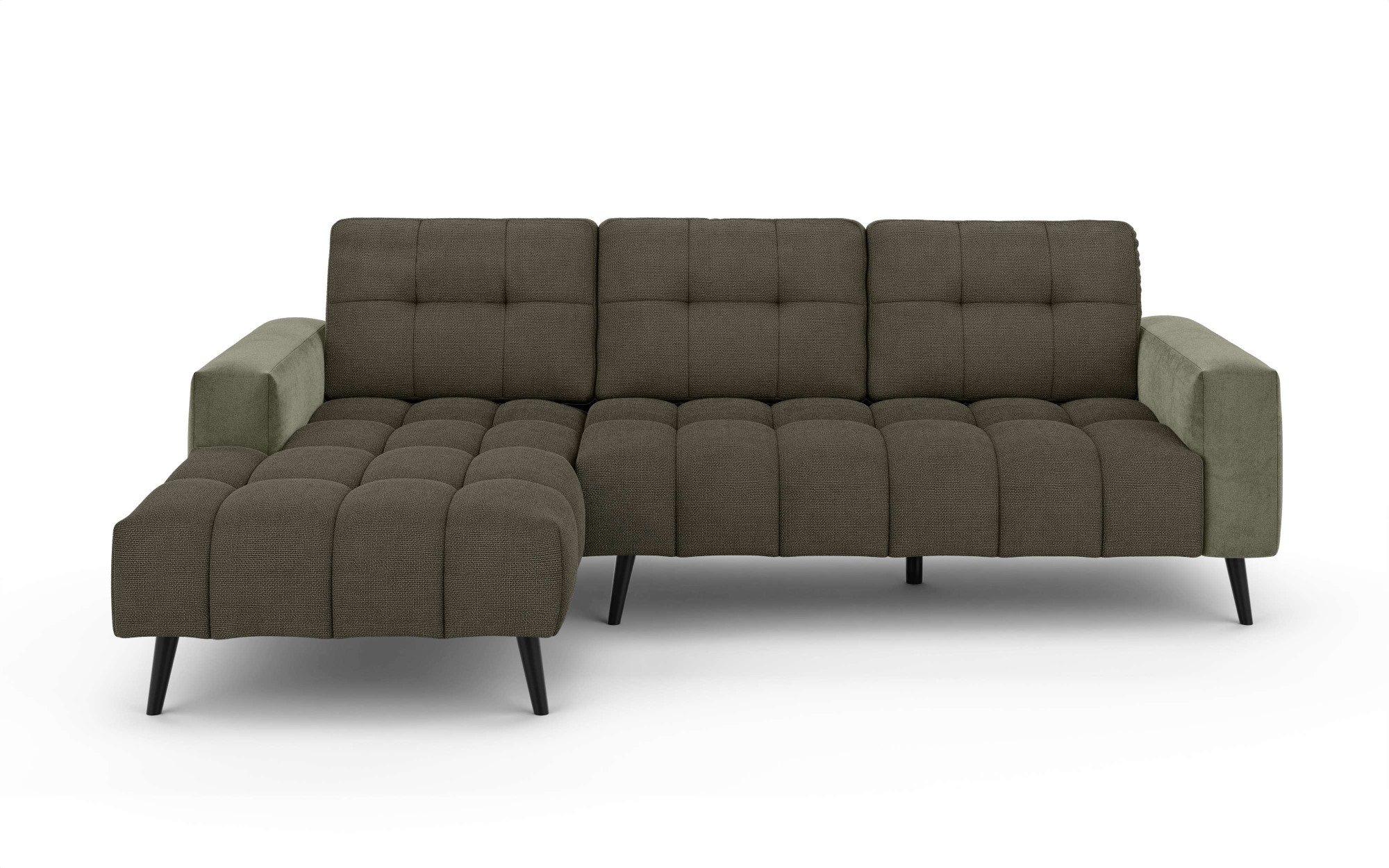 Home affaire Ecksofa »SERINE mit Recamiere rechts/links bestellbar, Masse B/H/T 253/91/161 cm« L-Form mit Wellenunterfederung, 3 Rückenkissen, ohne Bettfunktion