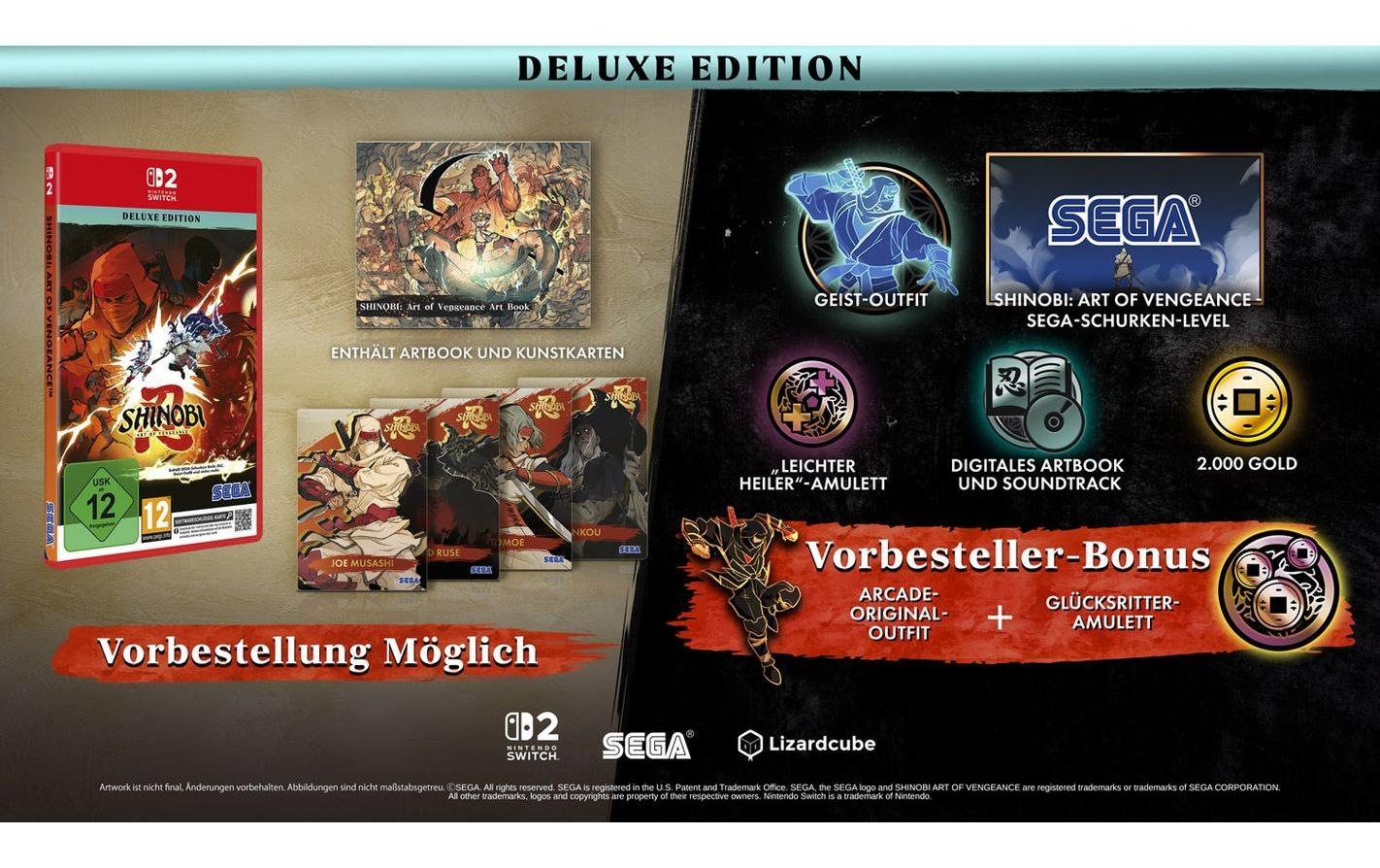 Sega Logiciel de jeu »SHINOBI: Art of Vengeance DE (Switch 2) (DE) (Game-Key Card)« Nintendo Switch 2