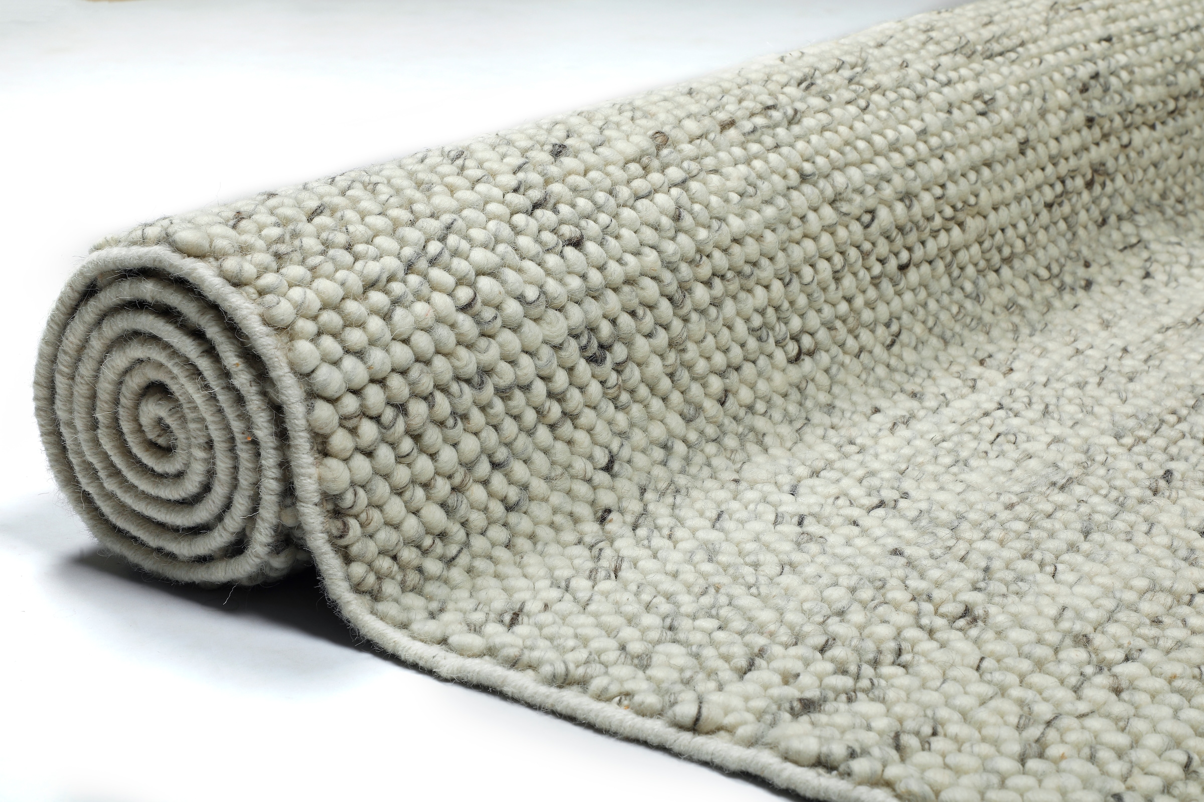 GOODproduct Tapis en laine »Wolly, Wolle« Rectangulaire 14 mm Höhe handgewebt, Handweb Teppiche, Wohnzimmer, Schlafzimmer, Esszimmer