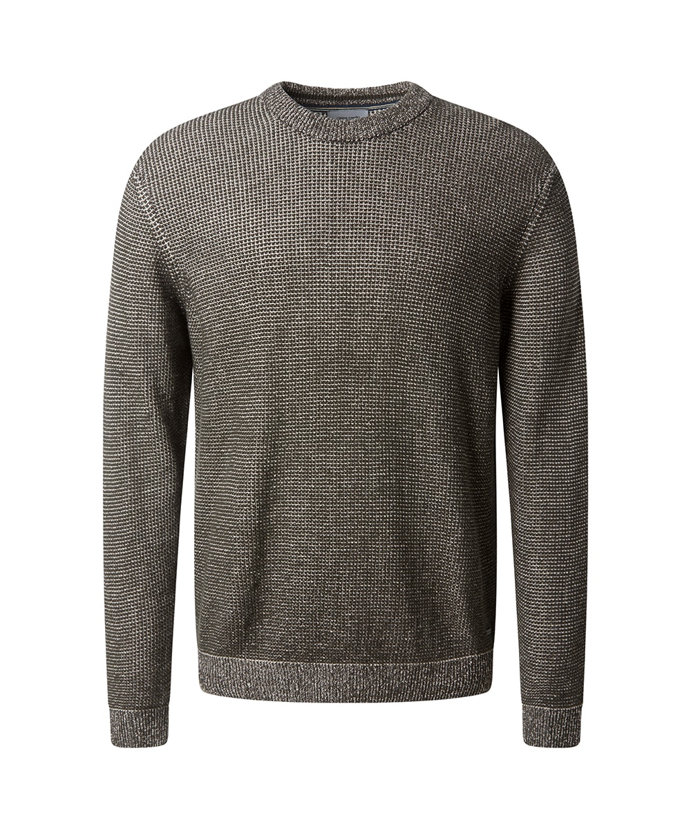 Pierre Cardin Pull à col rond »Strick RH« Waffelmuster