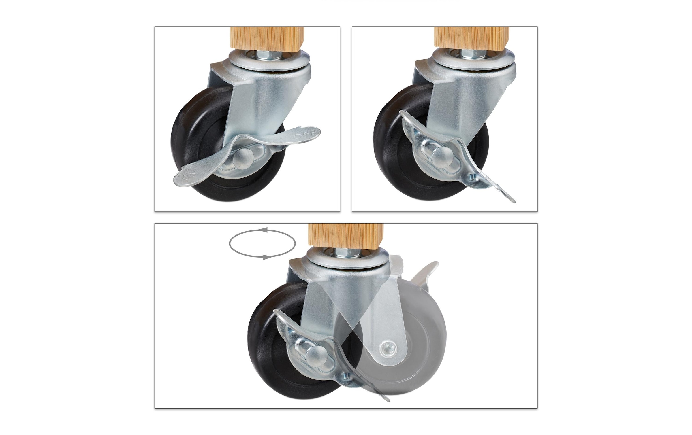 relaxdays Küchenwagen »82 x 59.5 x 35 cm«