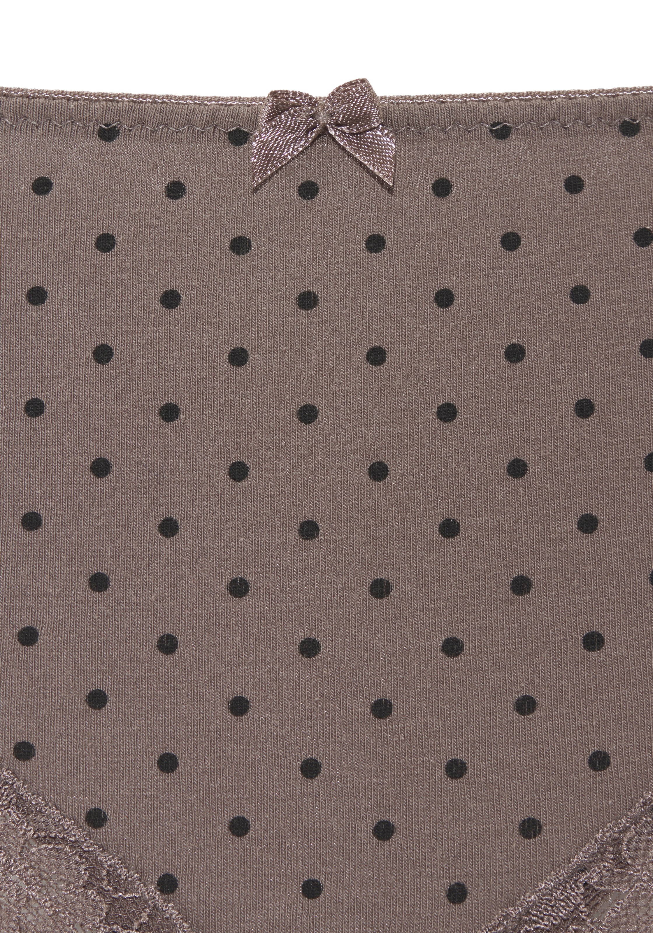 LASCANA Panty 3er-Pack,  aus elastischer Baumwolle mit zarter Spitze