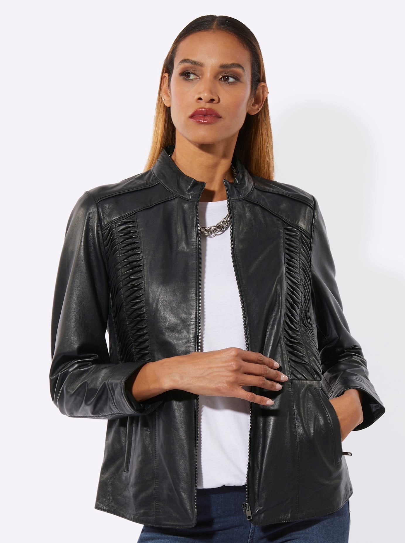 Mainpol Blazer en cuir »Lammnappa-Lederblazer«