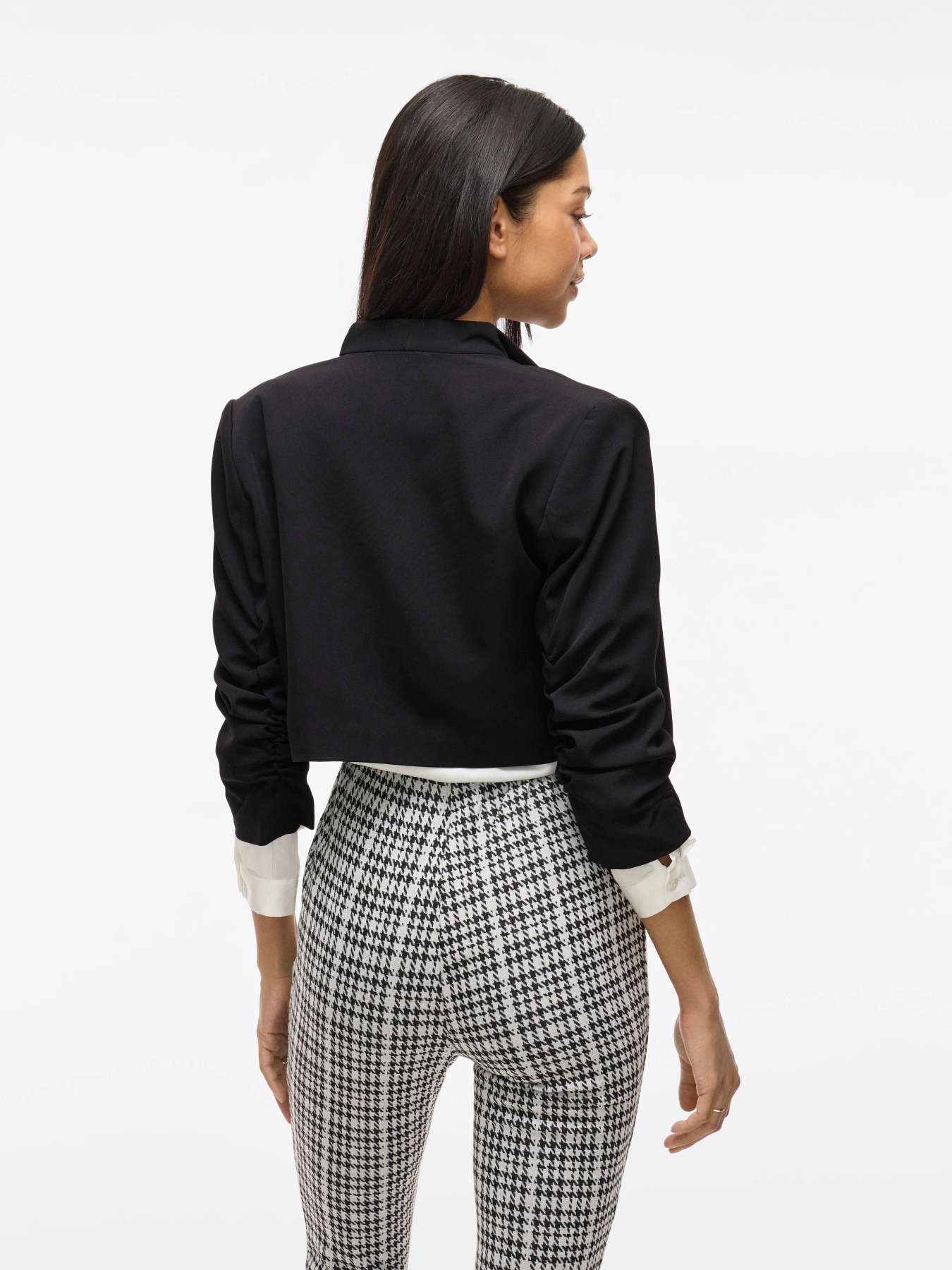 Vila Blazer court »VIHER BIN CROPPED BLAZER - NOOS« Materialmix, loose fit