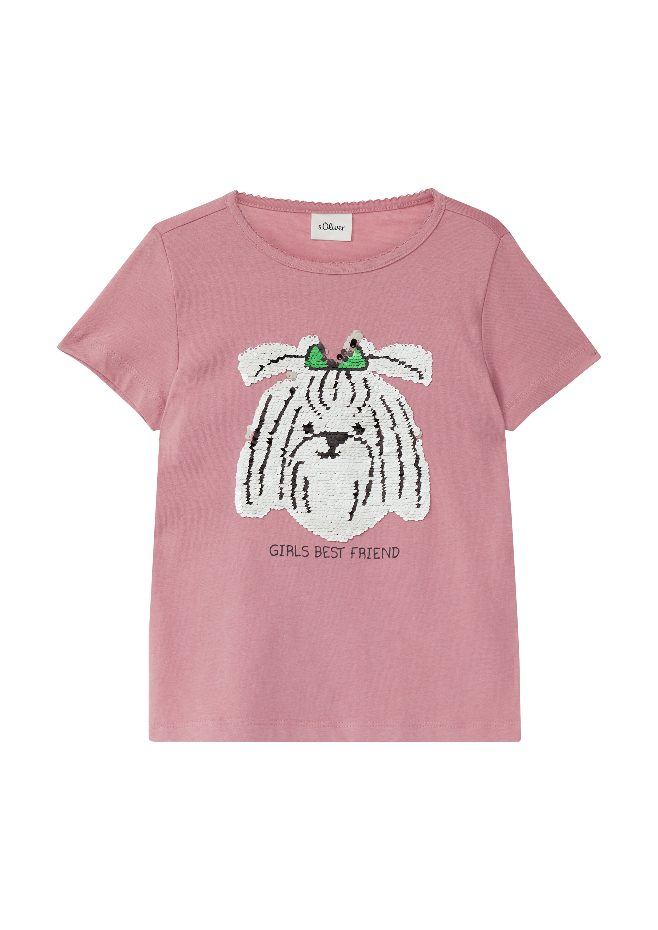 s.Oliver Junior T-shirt à manches courtes mit Pailletten, für Girls