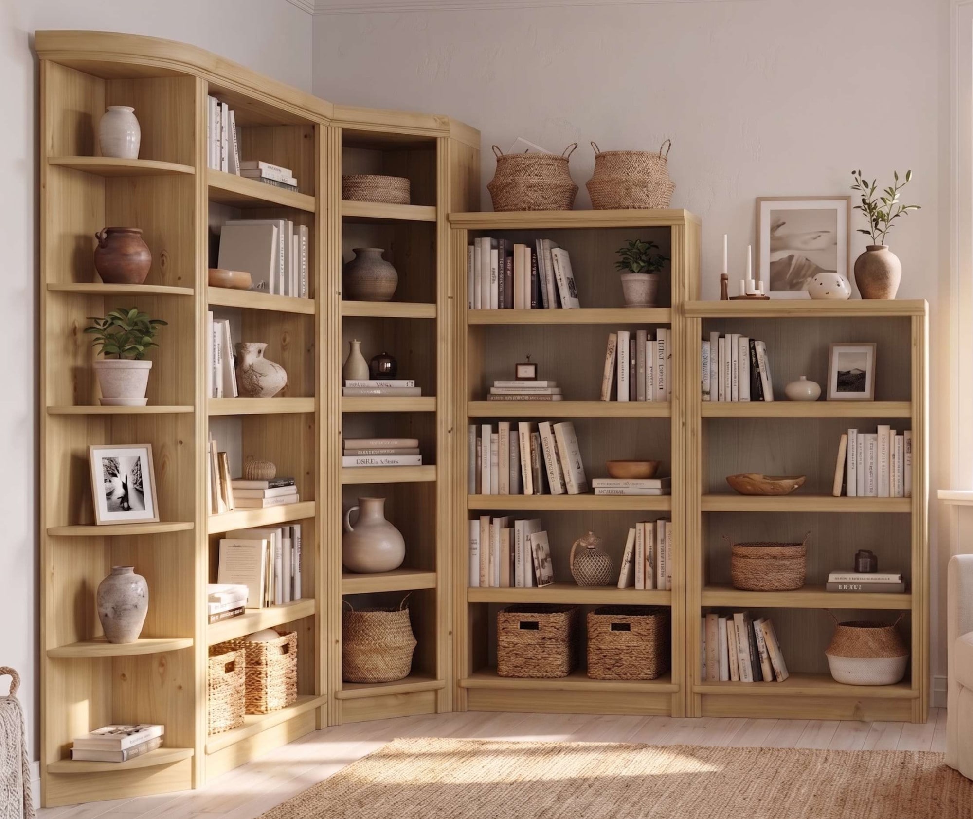 GOODproduct Étagère à livres »Soeren« en pin massif, profondeur 29 cm, certifié FSC®