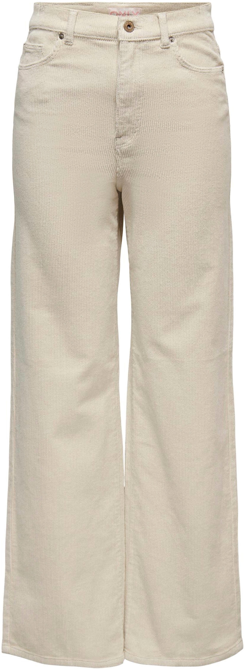 ONLY Pantalon en velours côtelé »ONLHOPE GLOBAL HW WIDE CORD PNT NOOS«  mélange de coton