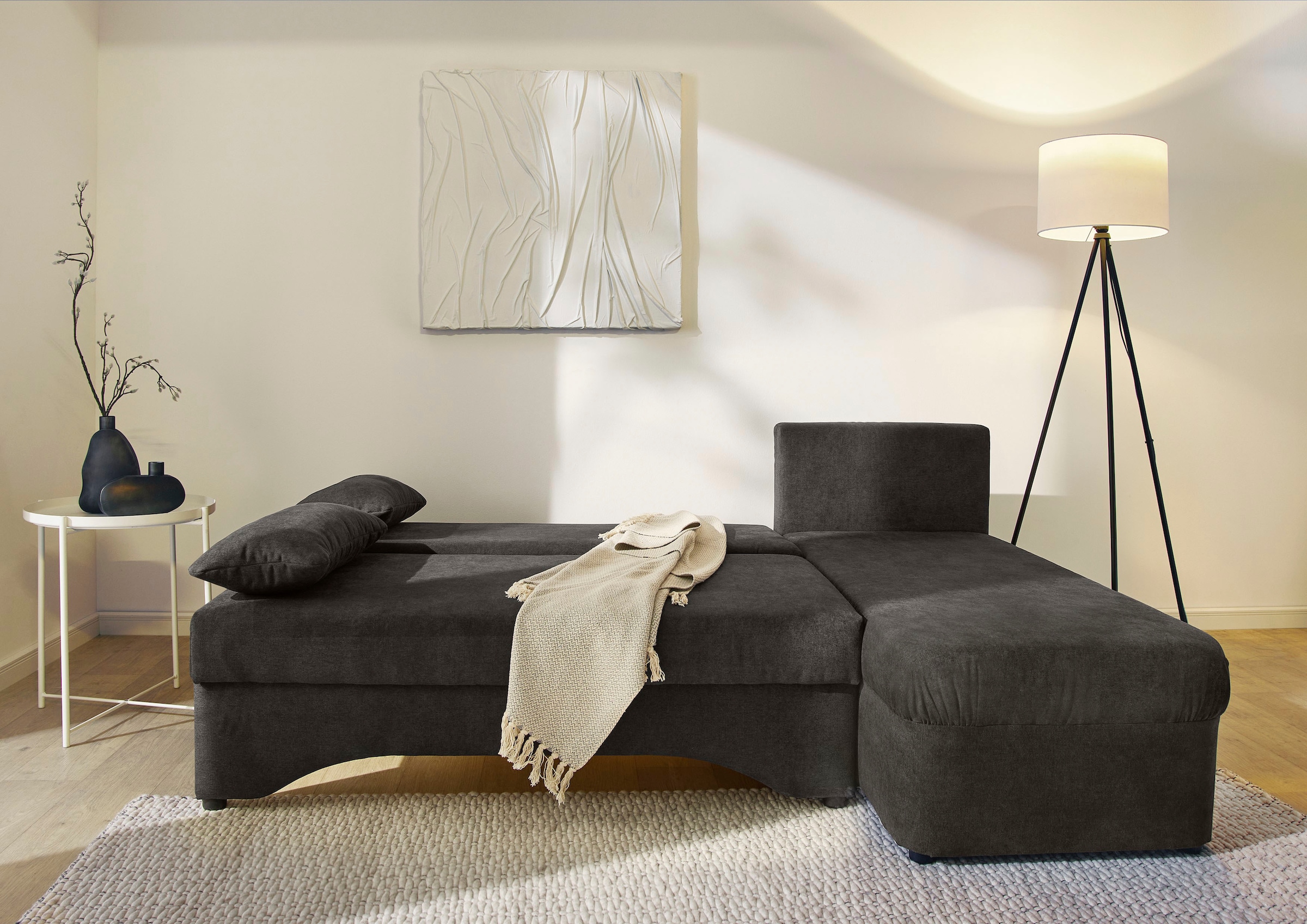 Jockenhöfer Gruppe Ecksofa »Starlight L-Form, B: 191 cm« mit Schlaffunktion, Bettkasten & Licht, Unser Dauertiefpreis