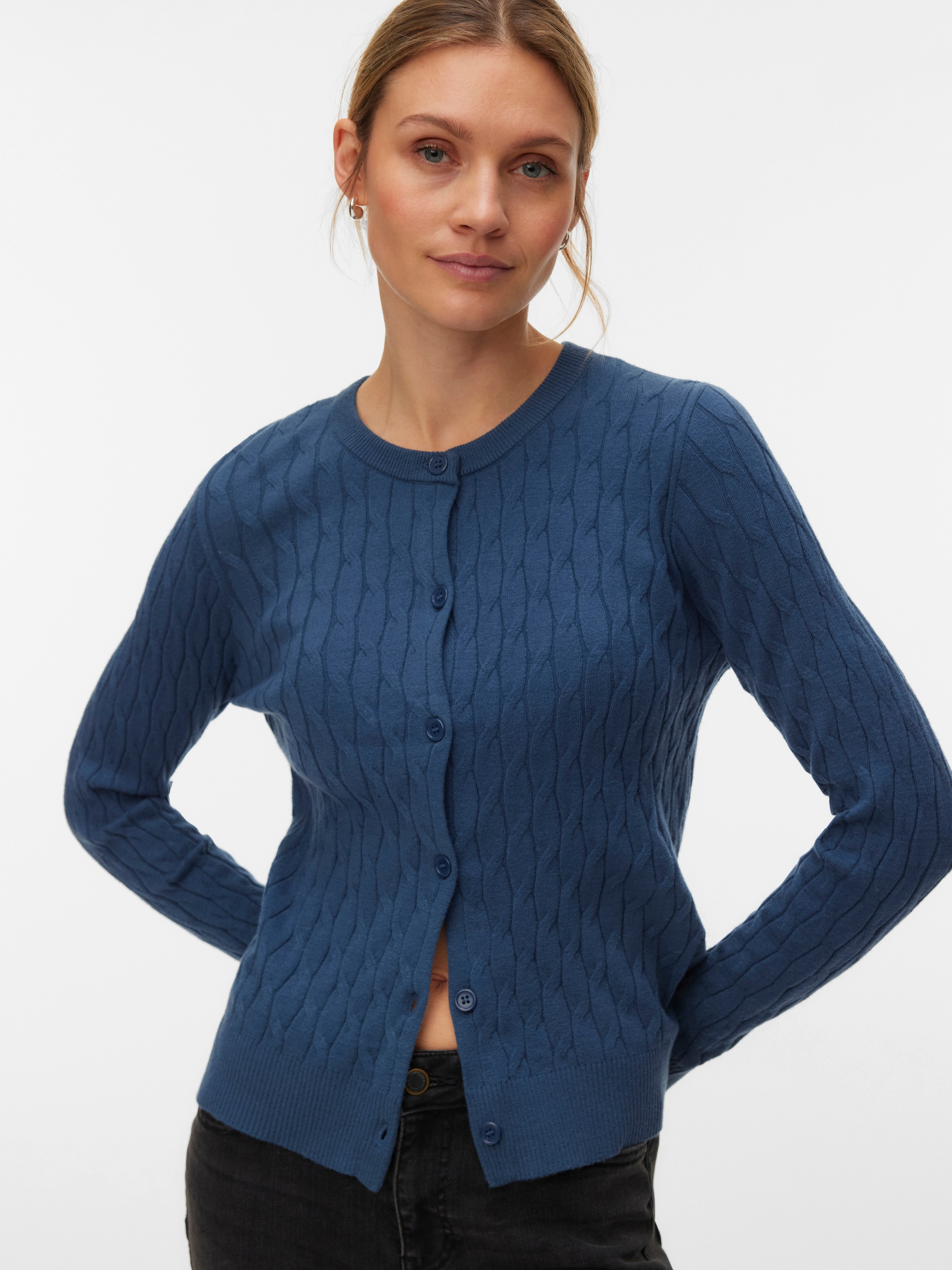 Vero Moda Veste en tricot »VMFANTASTIC LS O-NECK CABLE CARDIGAN«
