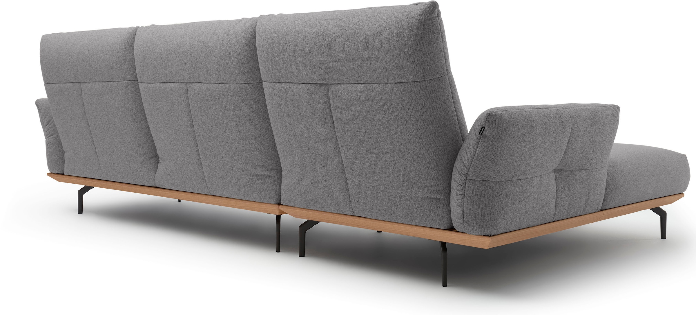 Creation BY ROLF BENZ Canapé d'angle »CR.460 Design-Sofa, verstellbare Rückenlehne, L-Form« Socle en chêne, pieds d'angle en gris ombre, largeur 318 cm
