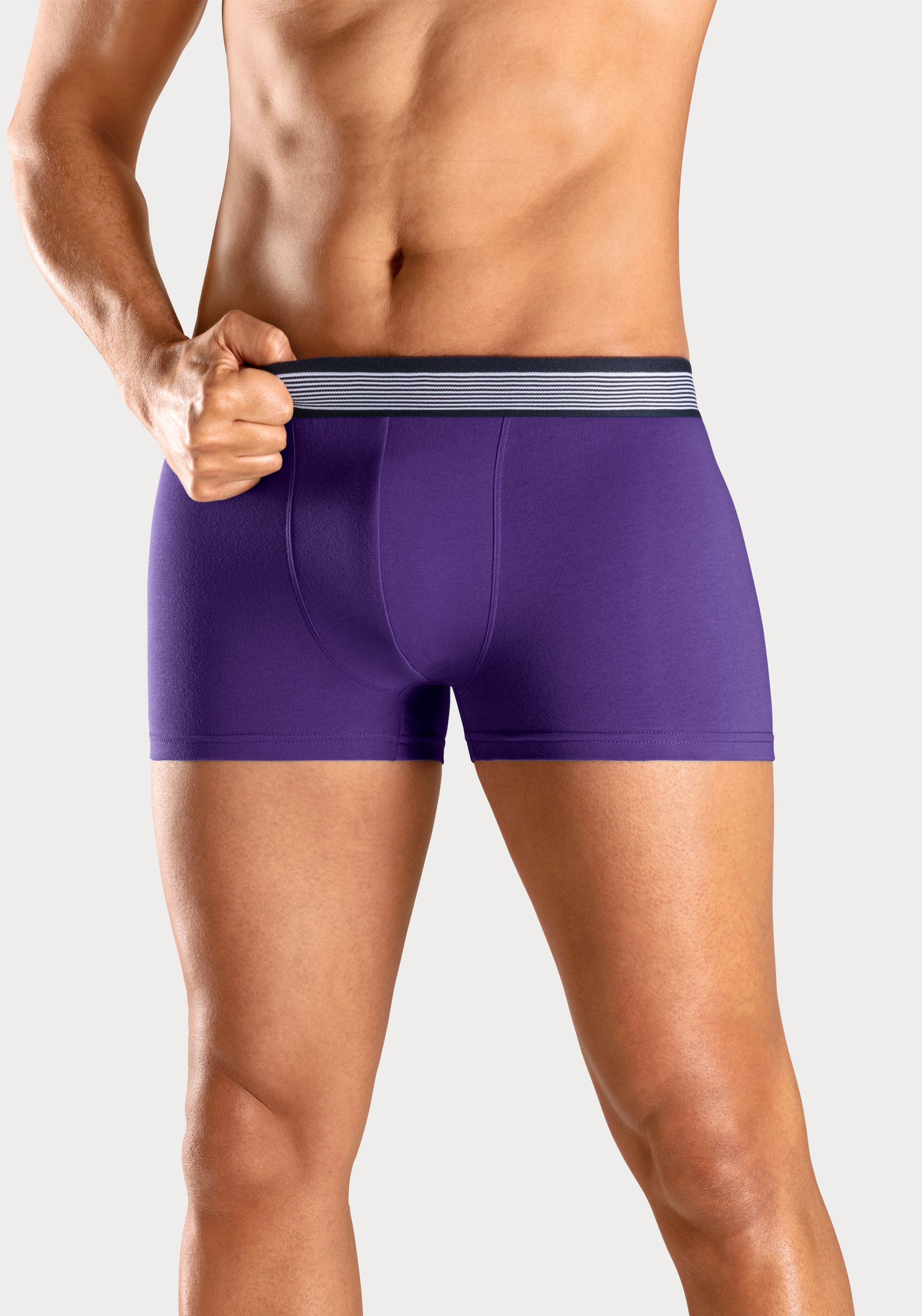 H.I.S Boxer »Boxershorts für Herren« Packung, 4 cuis mit gestreiftem Webbund