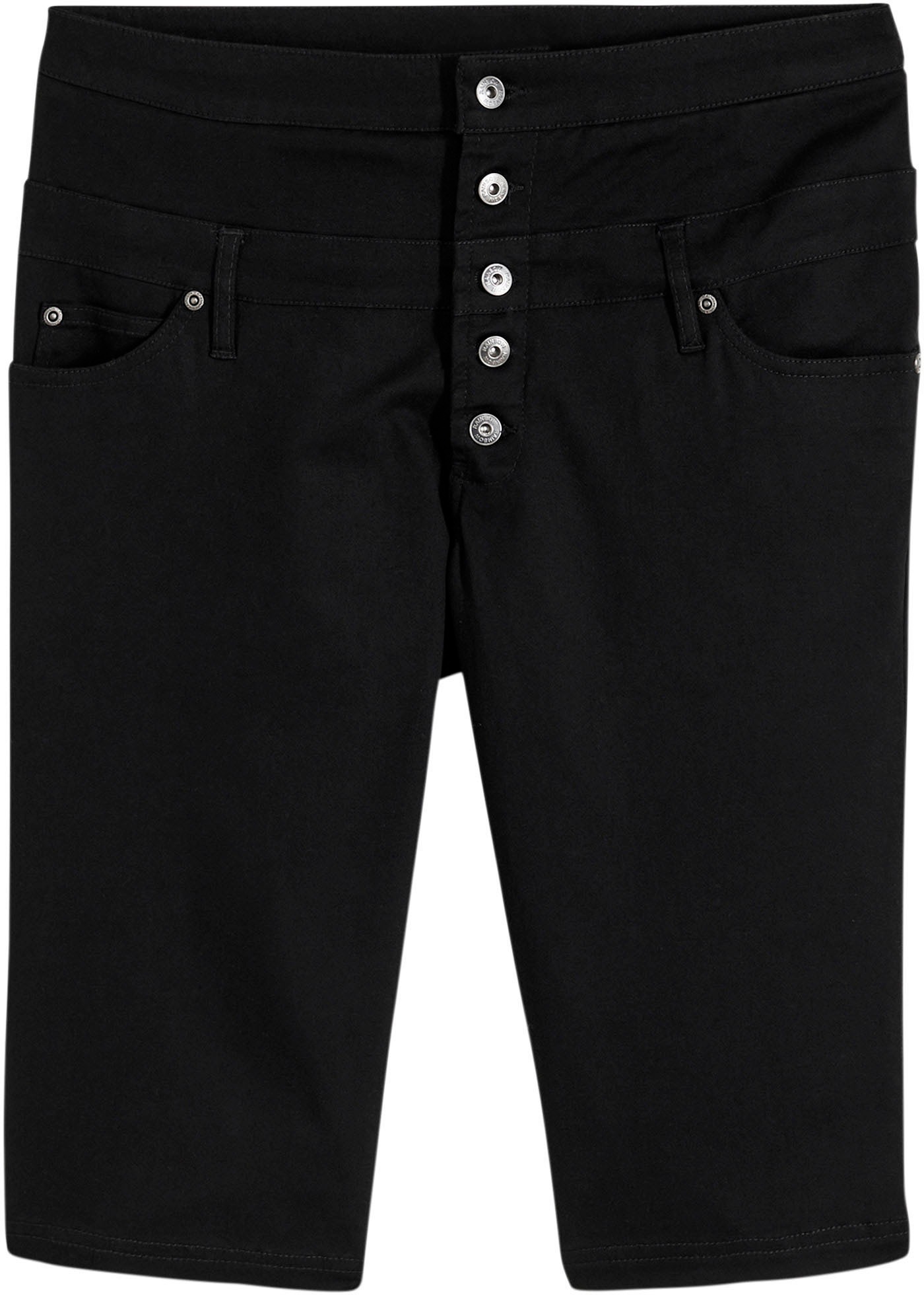 bonprix Bermuda  aus elastischem Baumwoll-Mix, Regular Fit Passform, hohe Taille