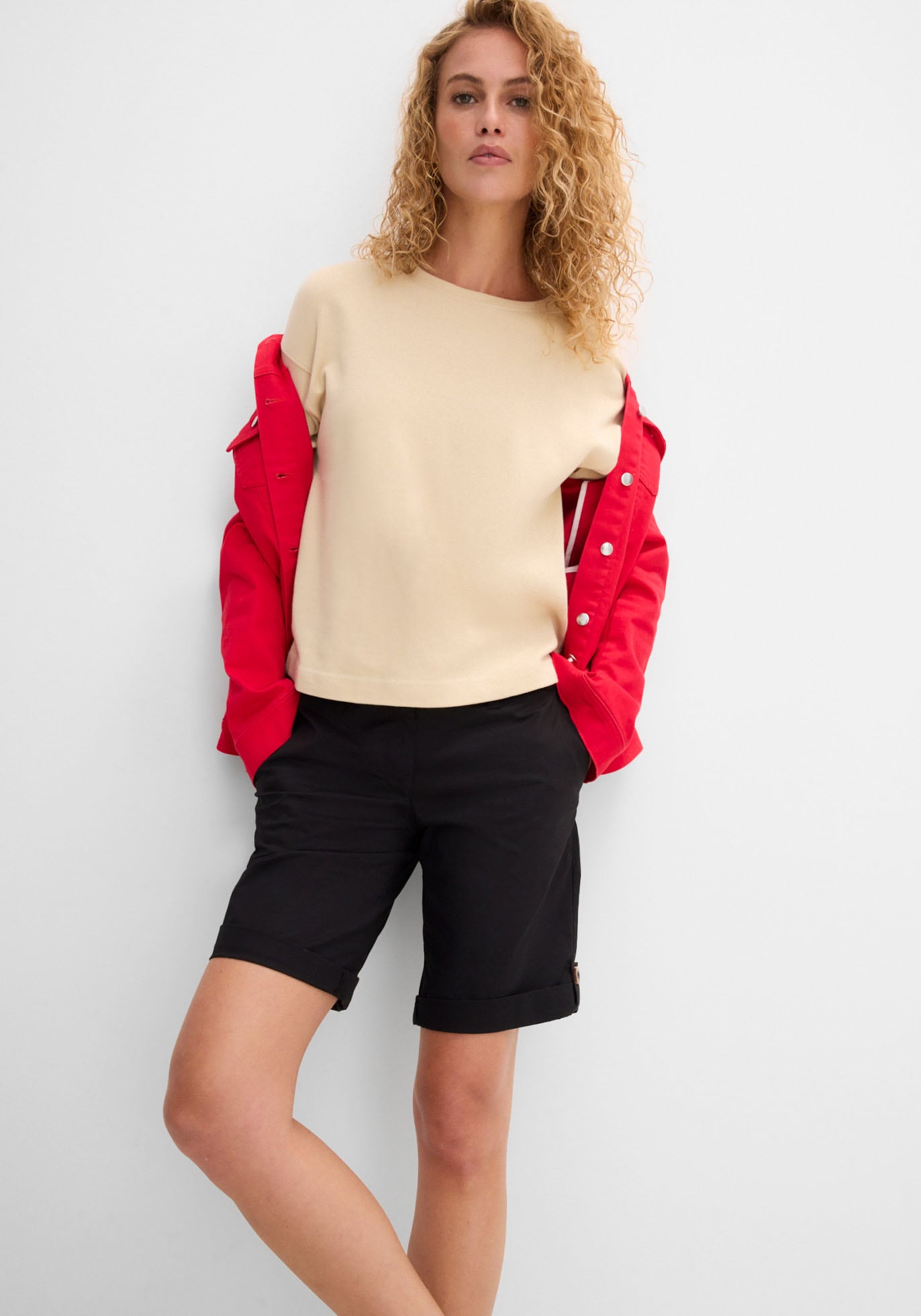bonprix Bermuda »Stretch Bermuda«  avec jambes retroussables, Regular Fit