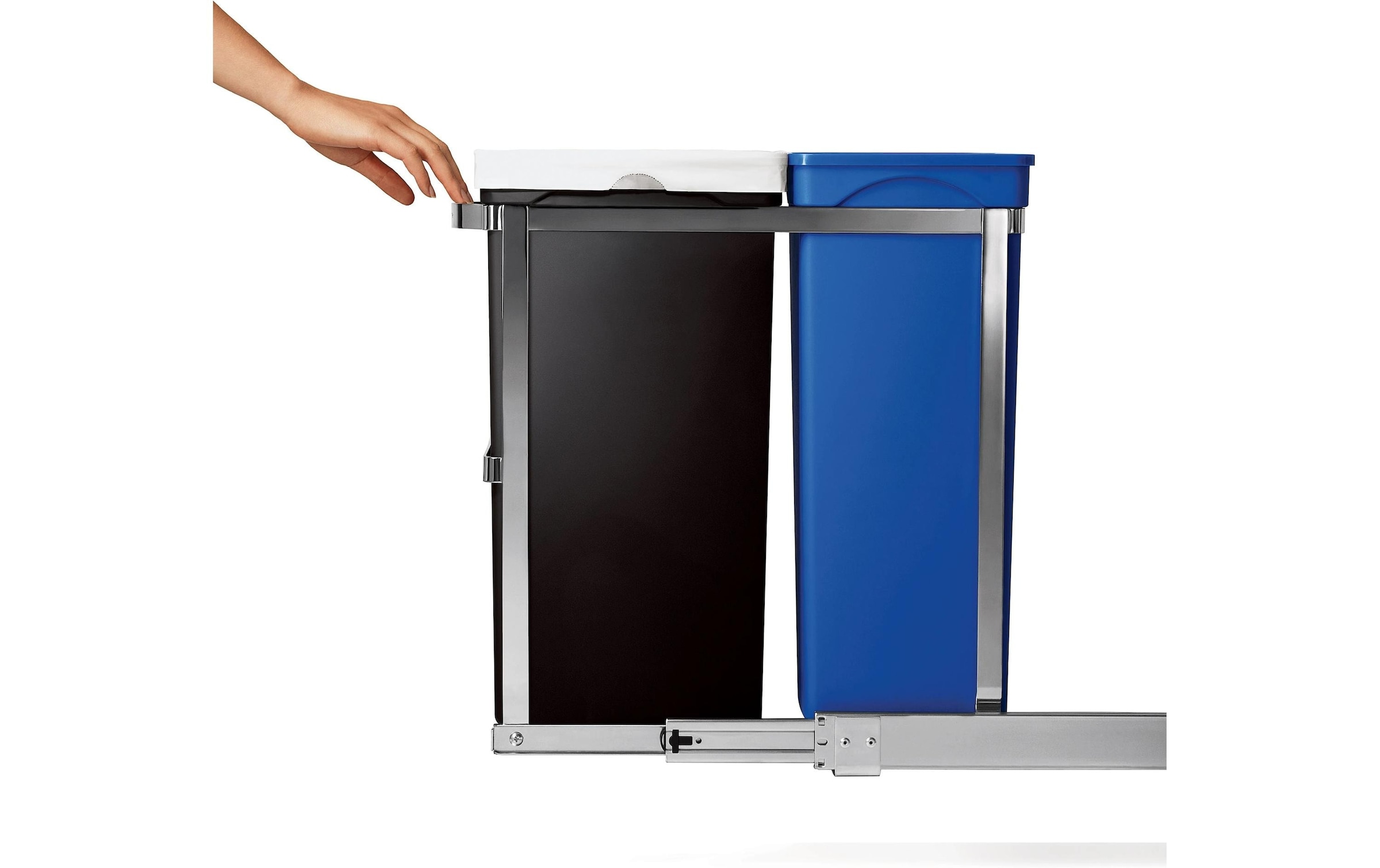 simplehuman Einbaumülleimer »Schrank-Abfalleimer 20+15 l« 2 Behälter