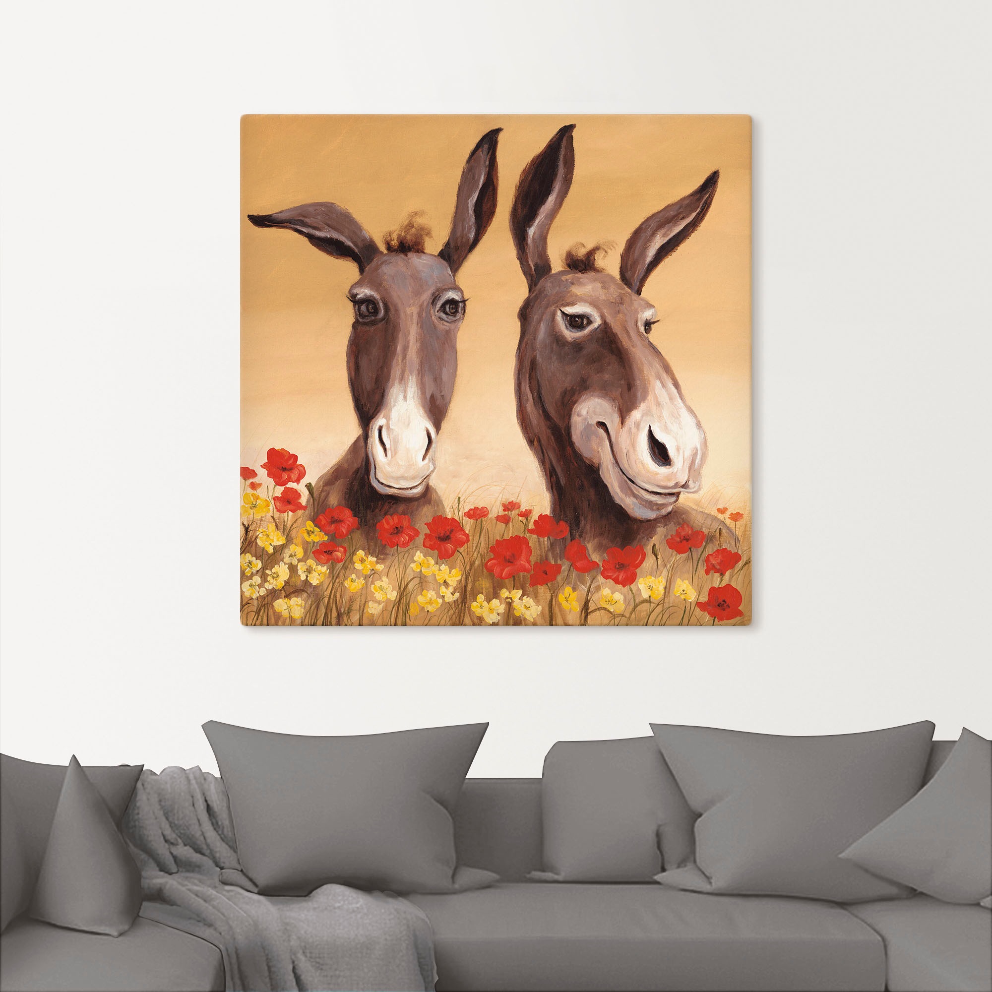 Artland Wandbild »Esel« Haustiere 1 Stk. tlg. als Alubild, Leinwandbild in verschied. Grössen