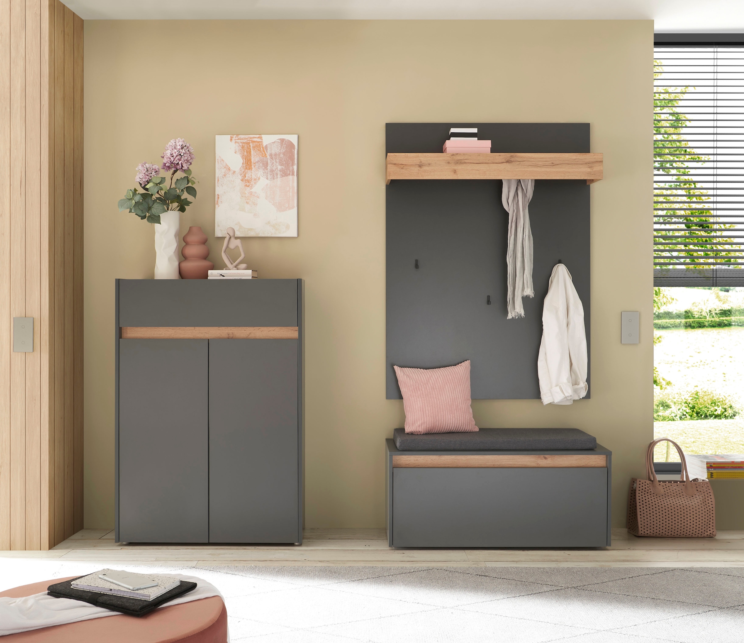 Home affaire Ensemble de vestiaires »City/Giron, moderne Garderobe, viel Stauraum, ca. 24 Schuhe« Set, 3 cuis tlg.