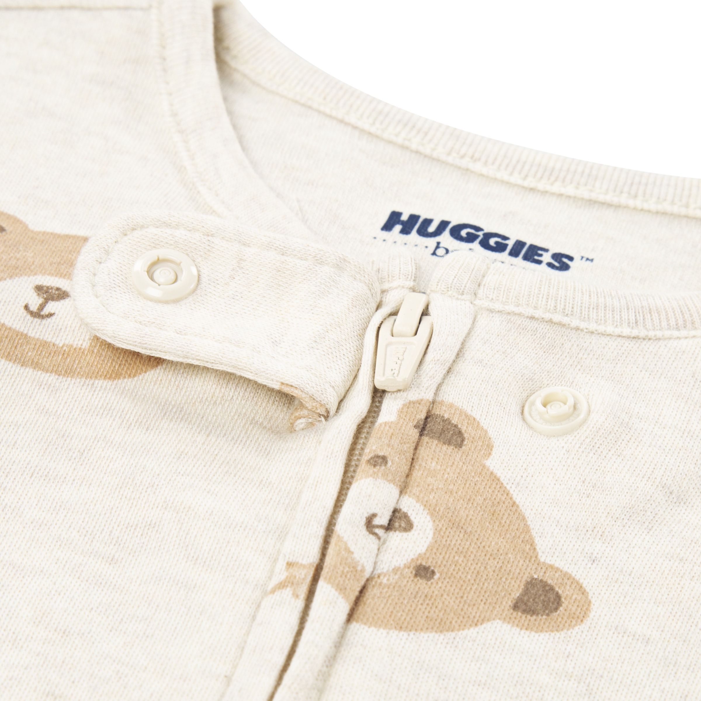 HUGGIES babywear Grenouillère »HUGB FOOTED COVERALL«, allover mit Bärchen und Sternen bedruckt
