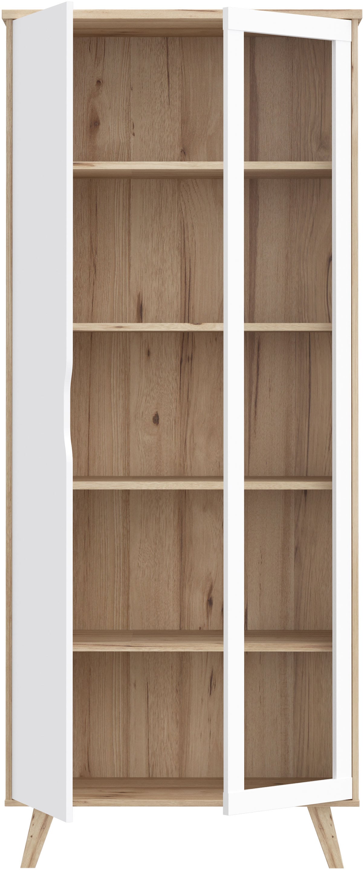 FORTE Vitrines »Vankka Stauraumvotrine« L/H/P 84,7/201,5/41,7 cm,  Porte en verre, sans poignée, design intemporel