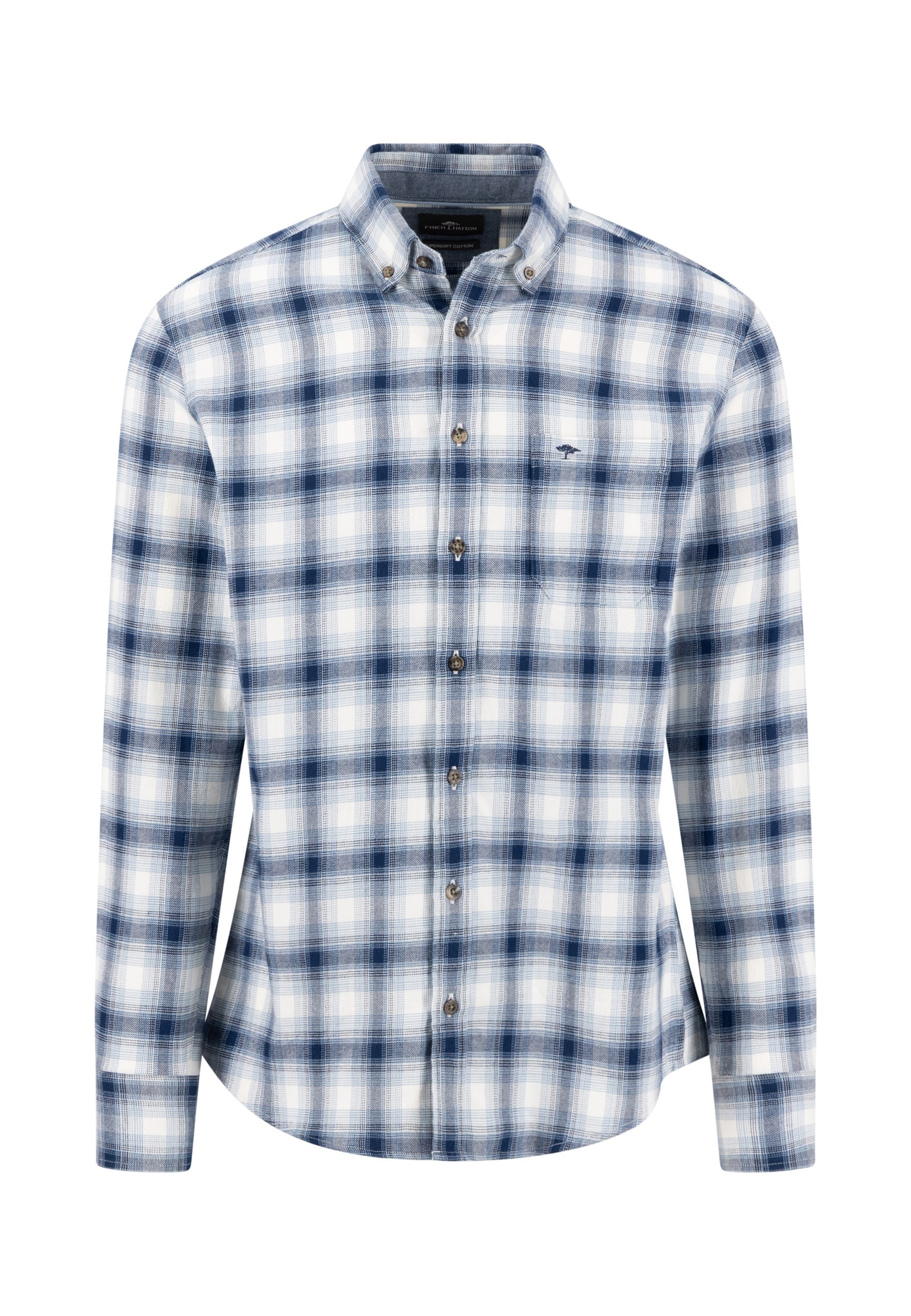 FYNCH-HATTON Chemise à carreaux avec col boutonné