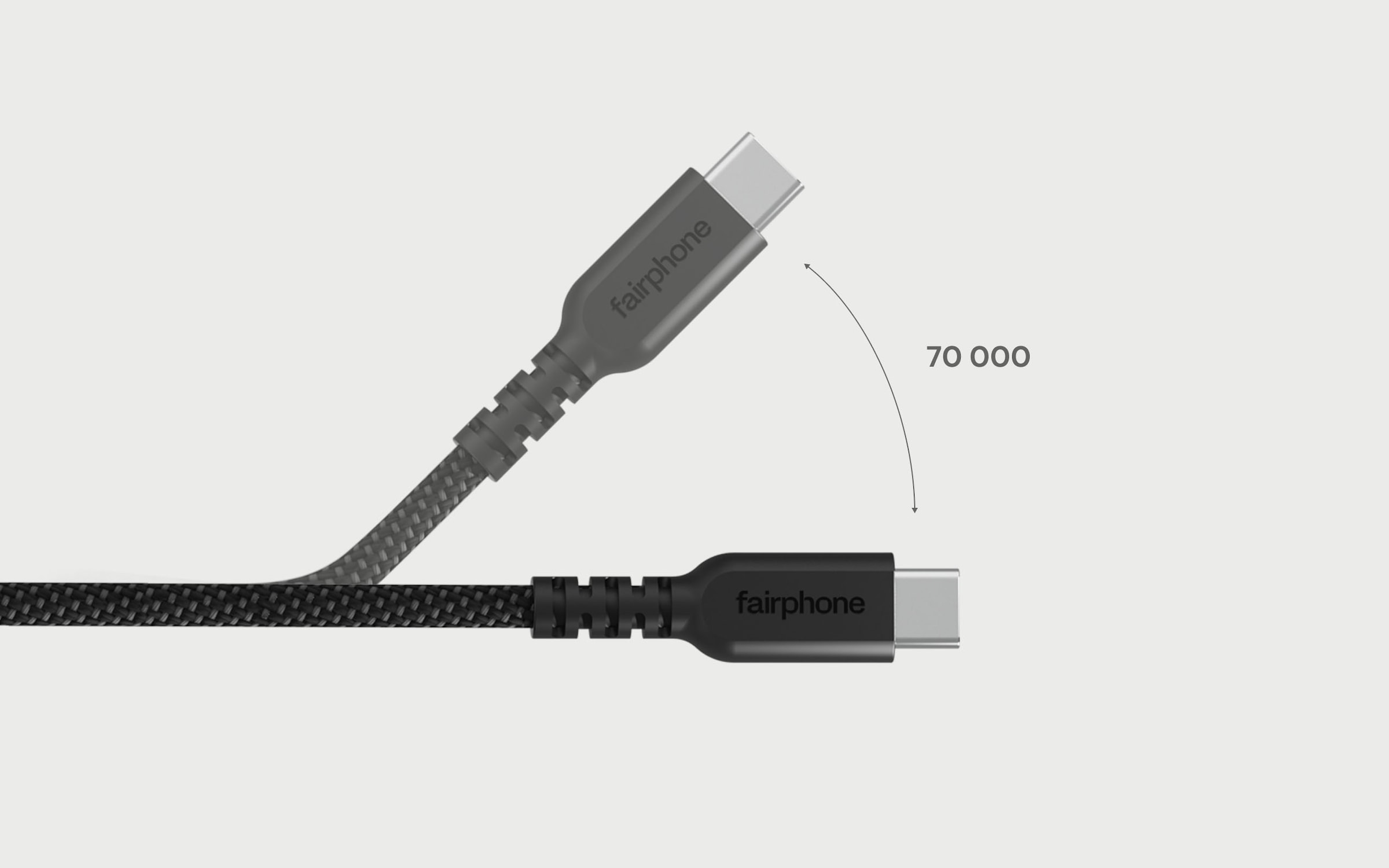 Fairphone USB-Kabel »USB-C Long Life 2,5m« USB-C 250 cm