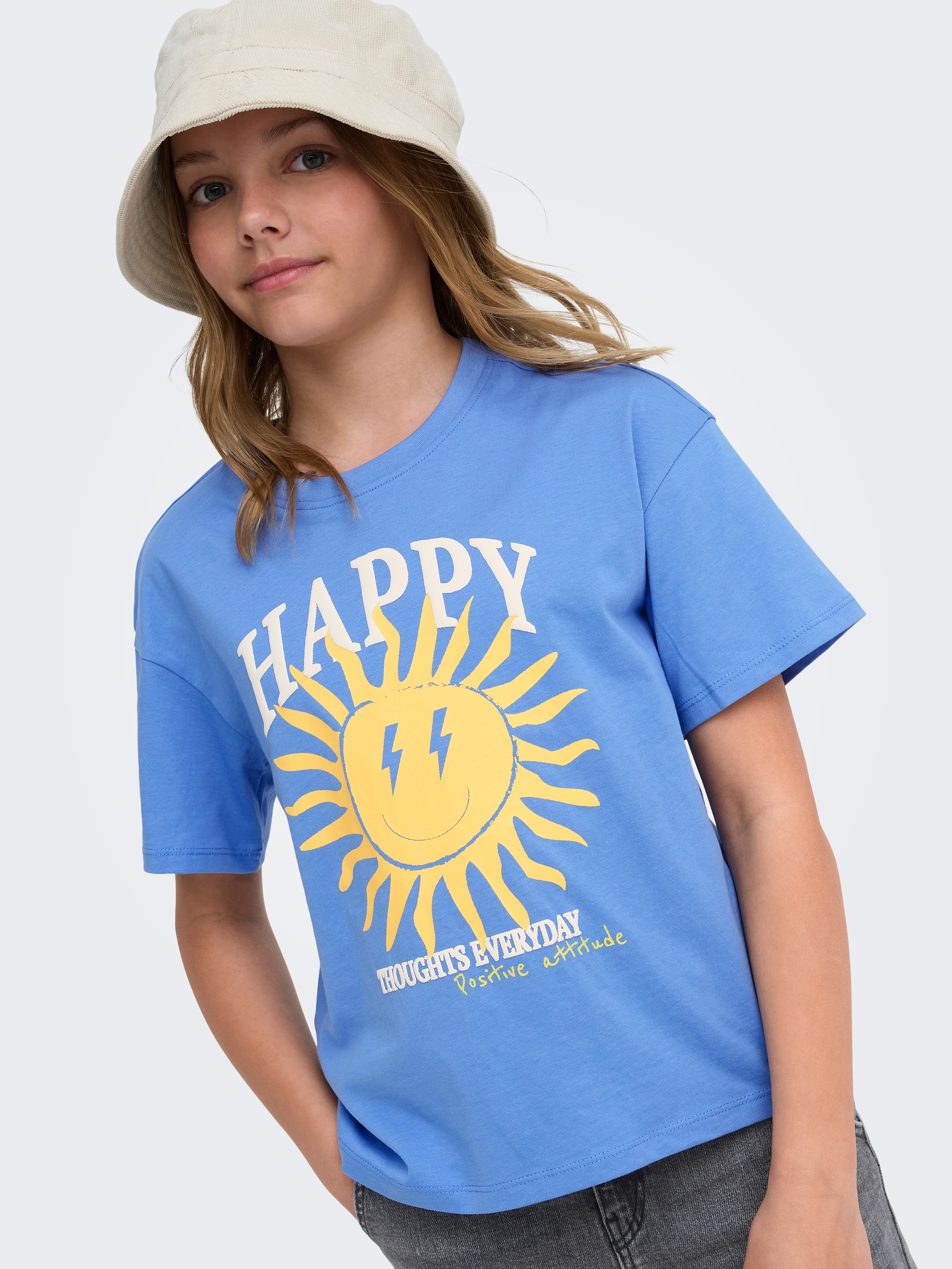KIDS ONLY T-Shirt »KOGROSITA LIFE S/S LOOSE PRINT TOP JRS« mit gute Laune-Motiven