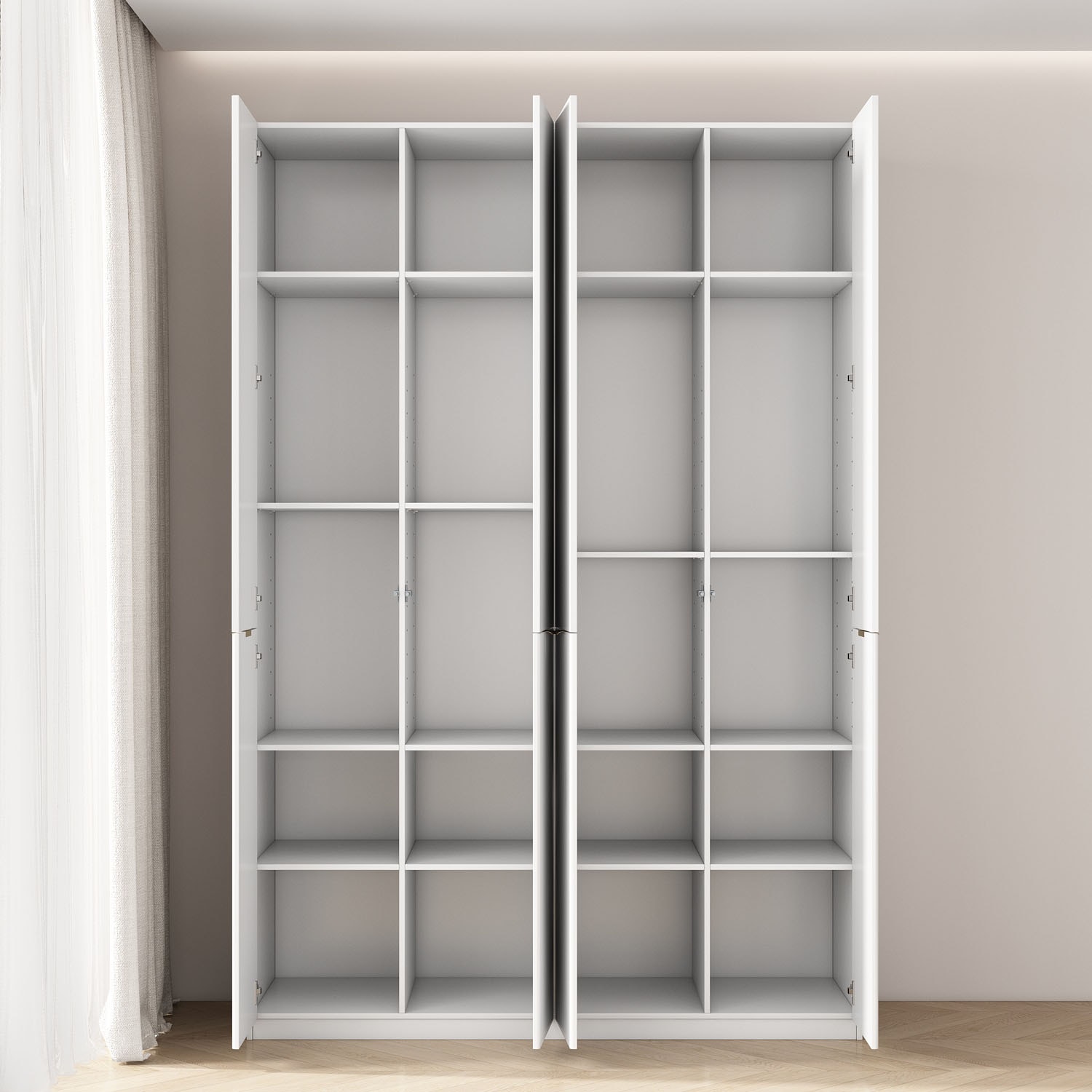 GOODproduct Kleiderschrank »Jorella Schlafzimmerschrank Garderobe mit Softclose« eleganter Schlafzimmerschrank Rillendesign Trend Breite 161cm
