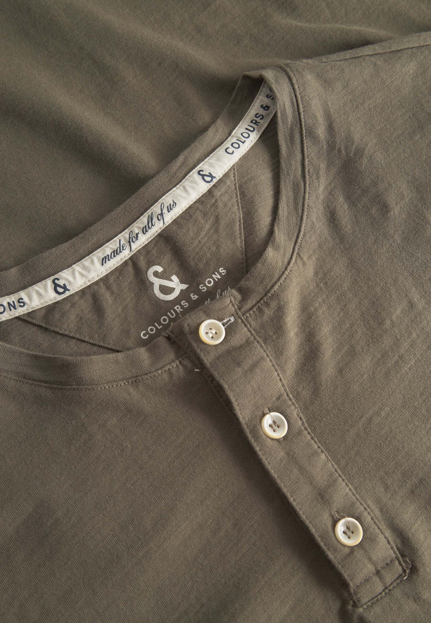colours & sons T-shirt à manches longues »colours & sons Langarmshirts Henley - Slub«