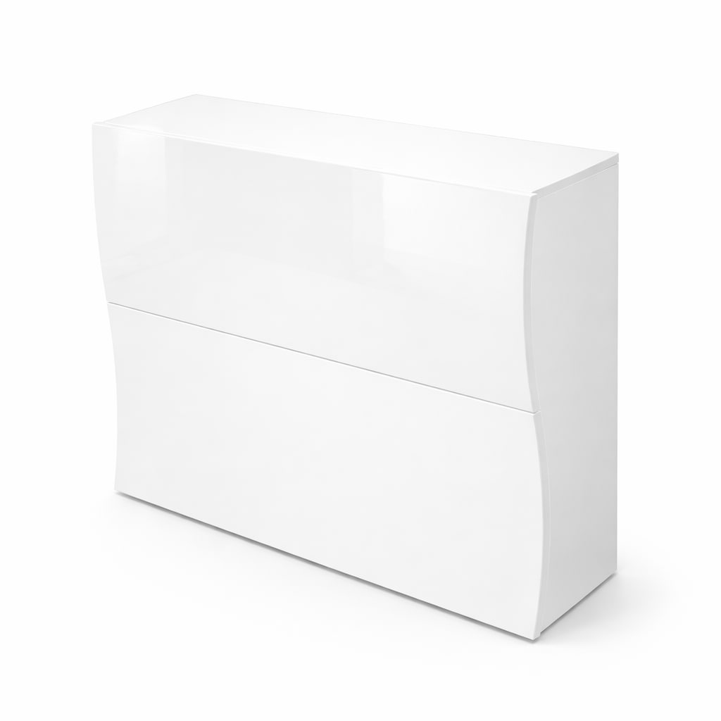 GOODproduct Armoire à chaussures »Luxor 2, Schuhregal, Schuhkommode, Höhe 81 cm« UV-lackiert, Hochglanz, grifflos, 2-türig