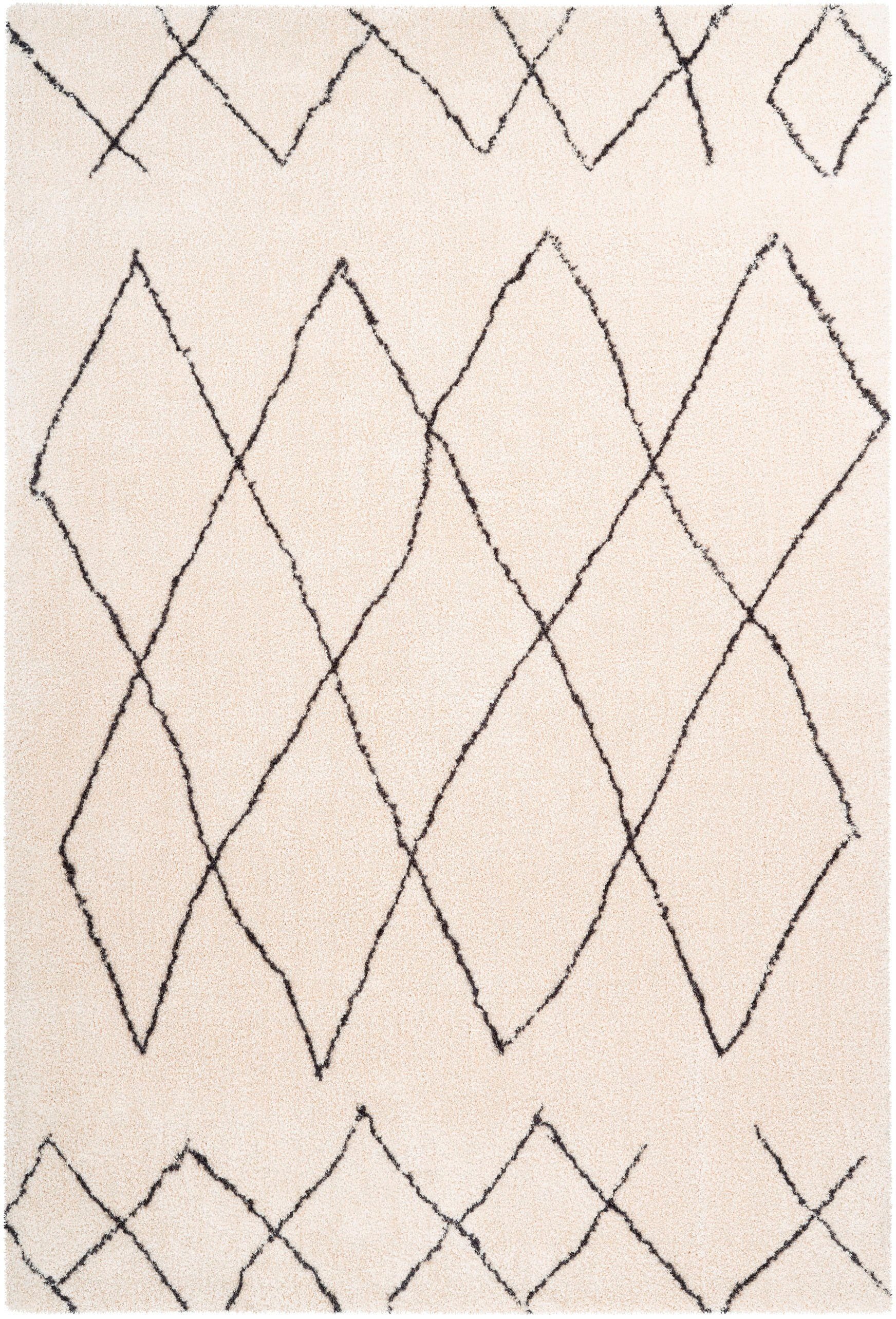 calo-deluxe Hochflor-Teppich »Elvar-4000« rechteckig 27 mm Höhe besonders weich durch Microfaser, Wohnzimmer