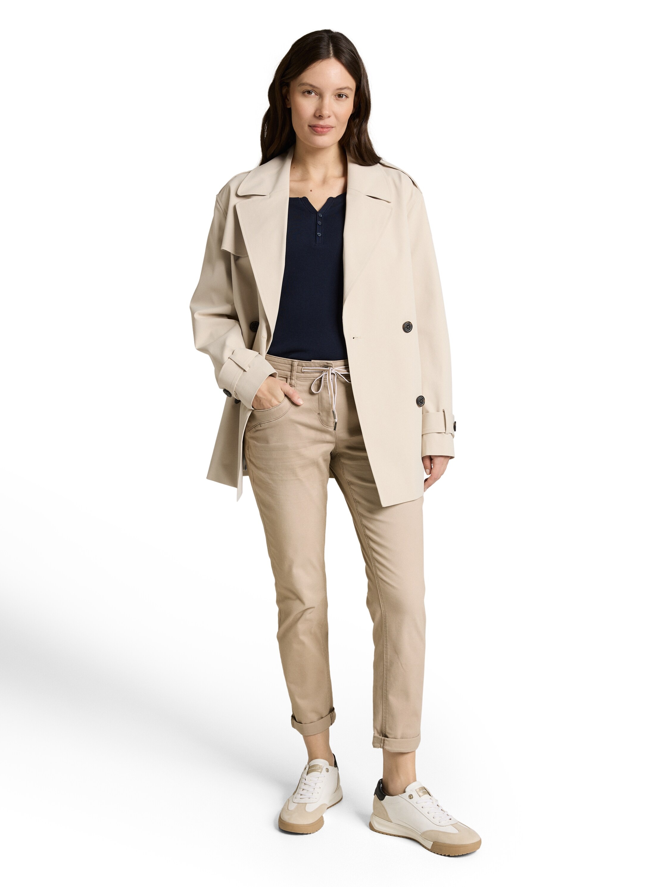 TOM TAILOR Pantalon 7/8 »TOM TAILOR Tapered«  avec lien de serrage au poignet