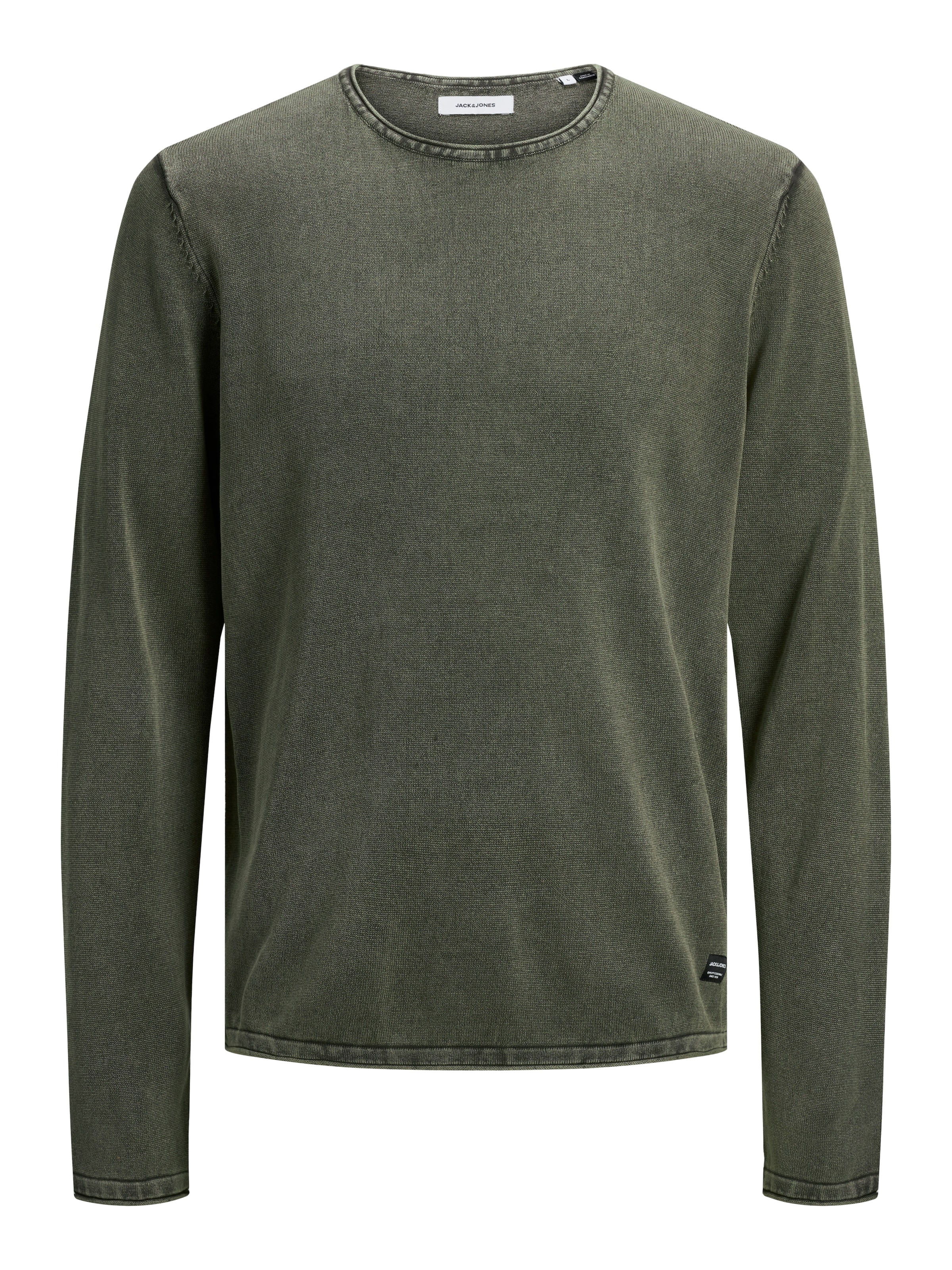 Jack & Jones Pull à col rond »JJELEO KNIT CREW NECK NOOS« Baumwolle, regular fit