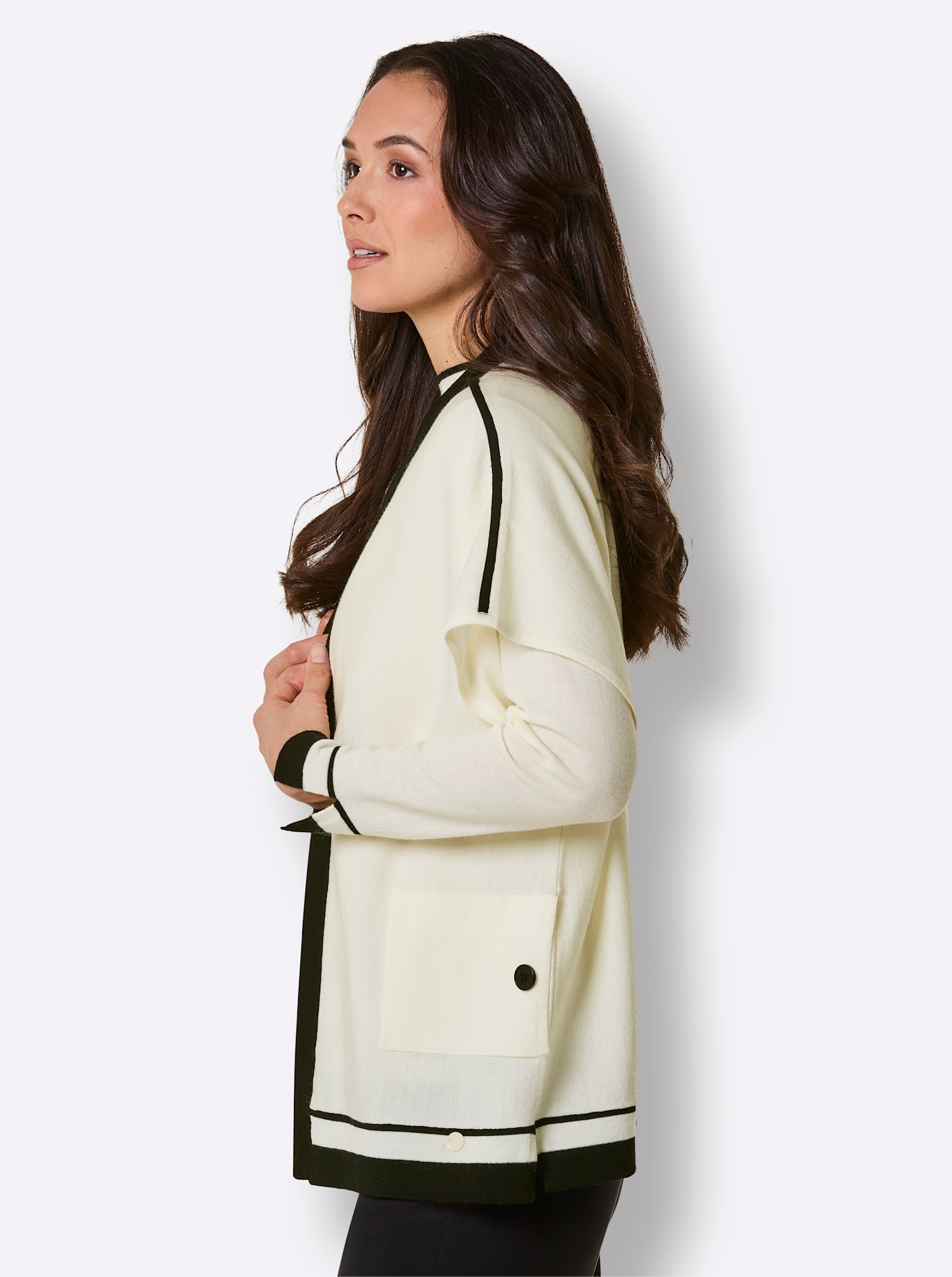 CREATION L PREMIUM Pull en tricot »Merino-Strick-Twinset«