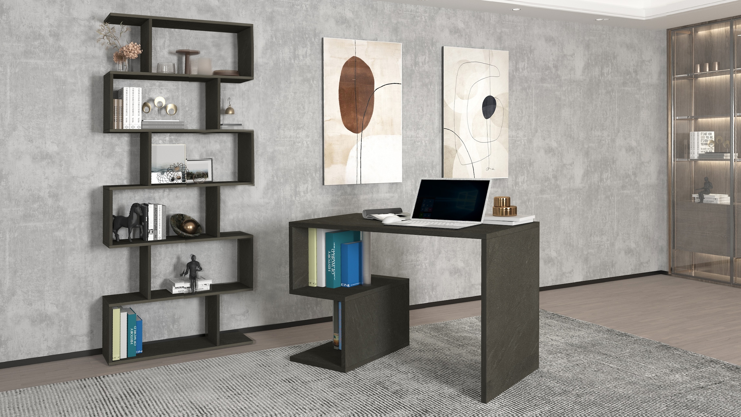 INOSIGN Schreibtisch »Esse, modernes Design« in verschiedenen Breiten, mit und ohne Monitoraufsatz, Made in Italy