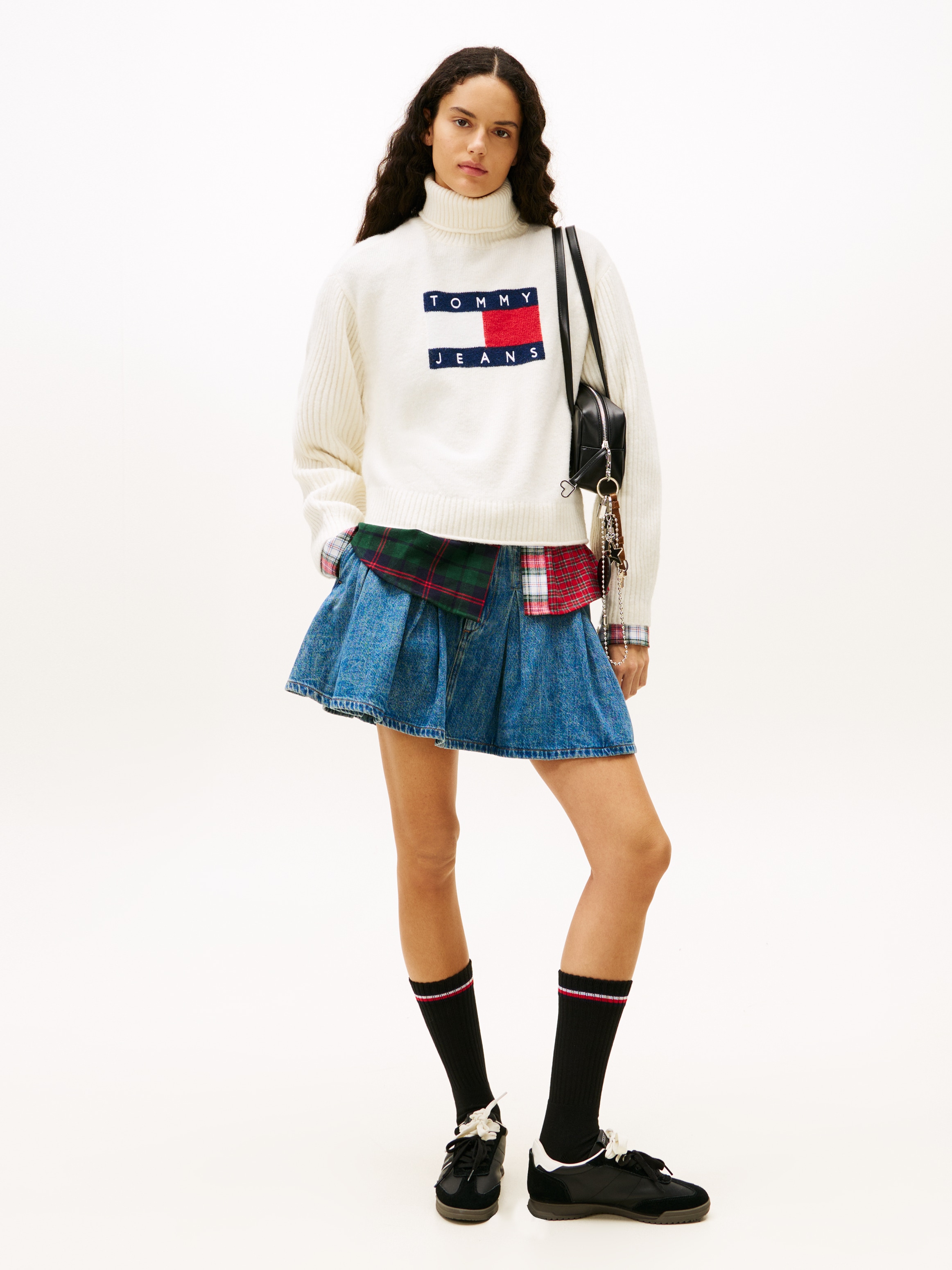 Tommy Jeans Rollkragenpullover »TJW TURTLENECK FLAG SWEATER EXT«