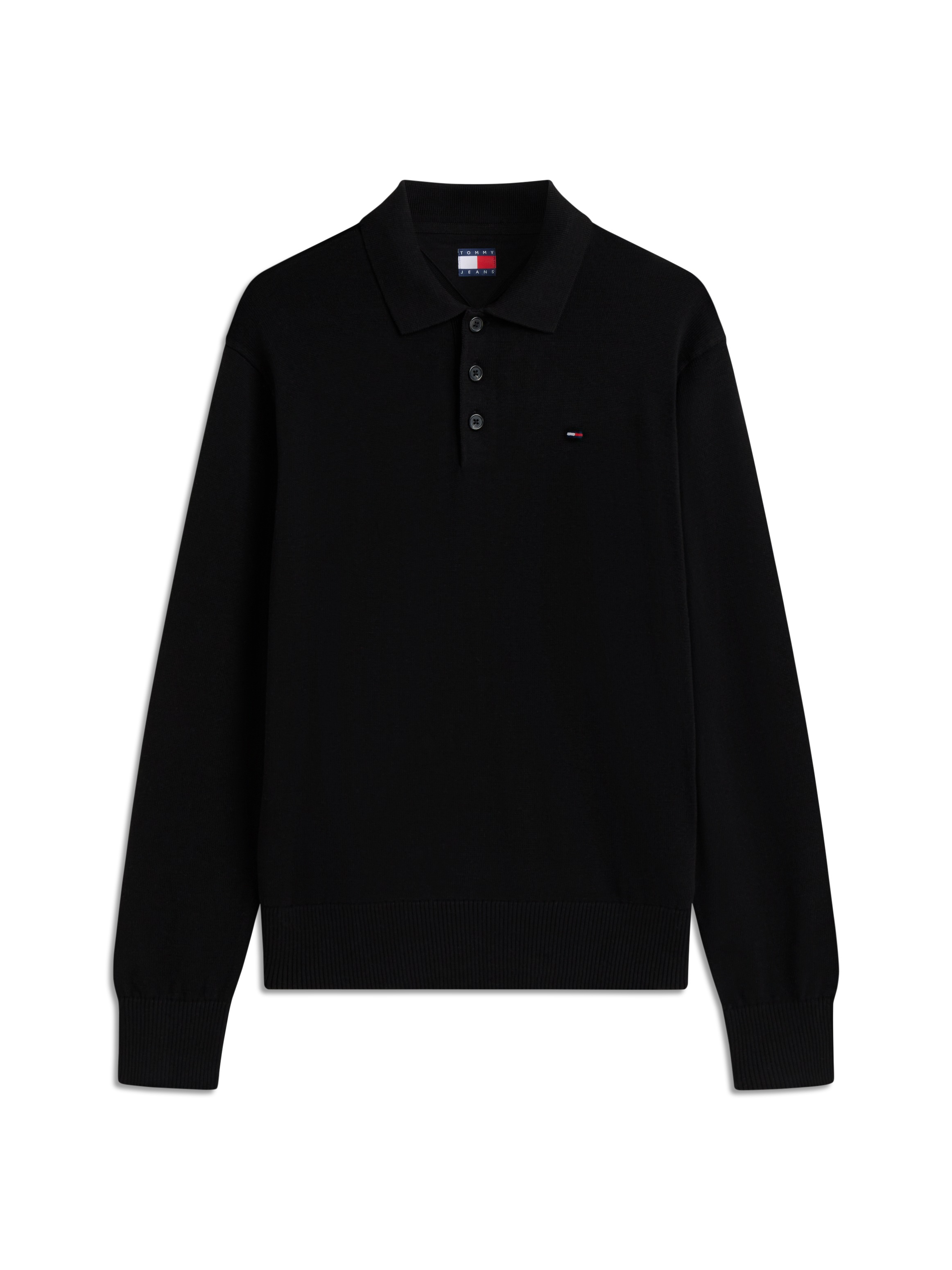 Tommy Jeans Pull à col polo »TJM SLIM ESSENTIAL POLO SWEATER« avec broderie du logo