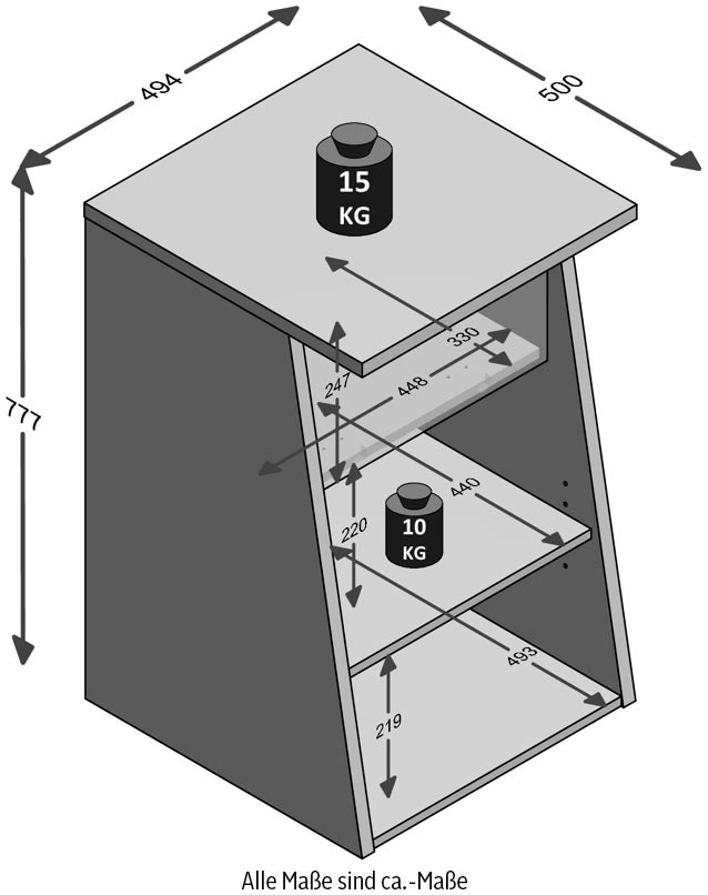 FMD Table d'appoint »Zocker« complément à la table de jeu Zocker