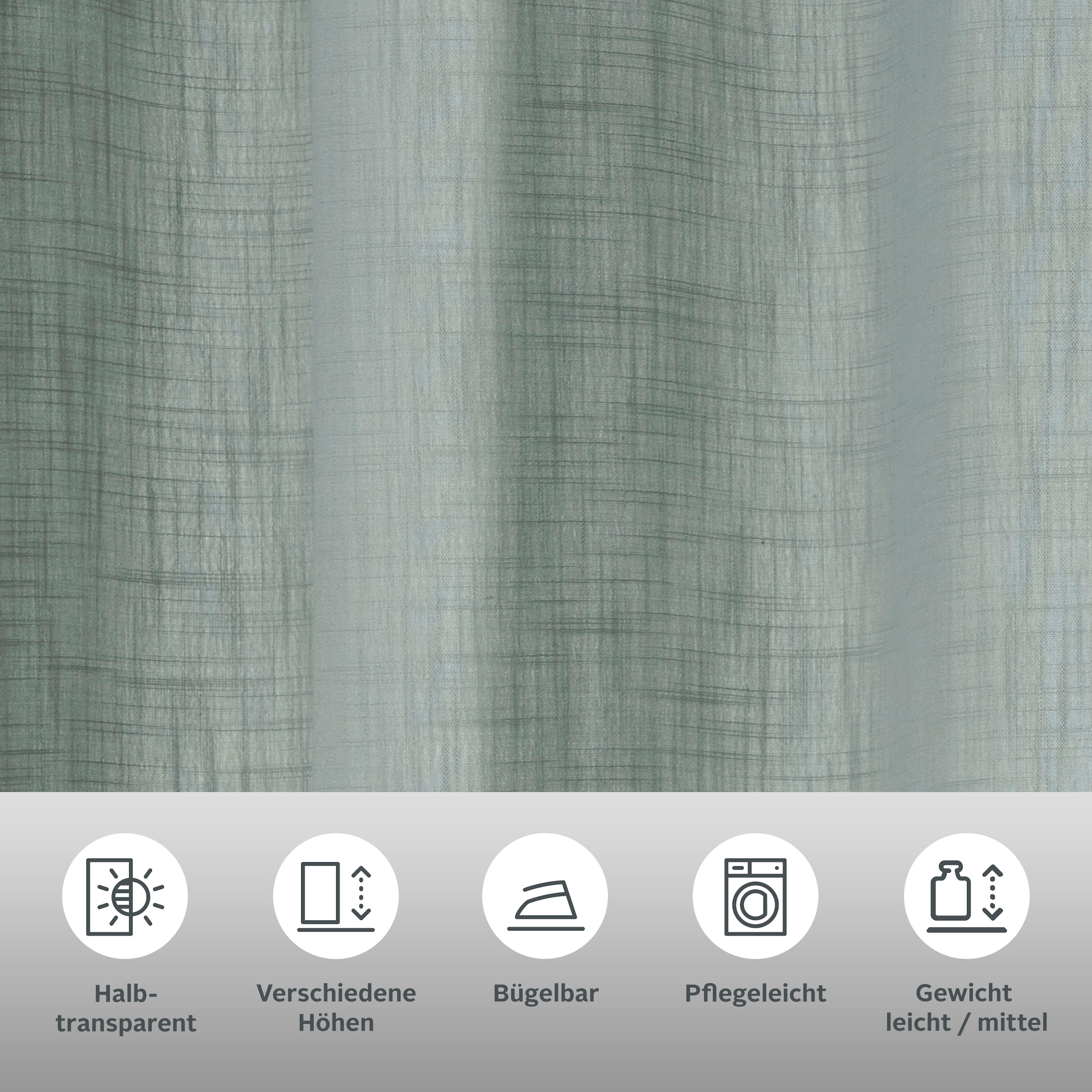 Home affaire Rideau »Linsdorf« Œillet 1 cuis tlg. Leinenstruktur