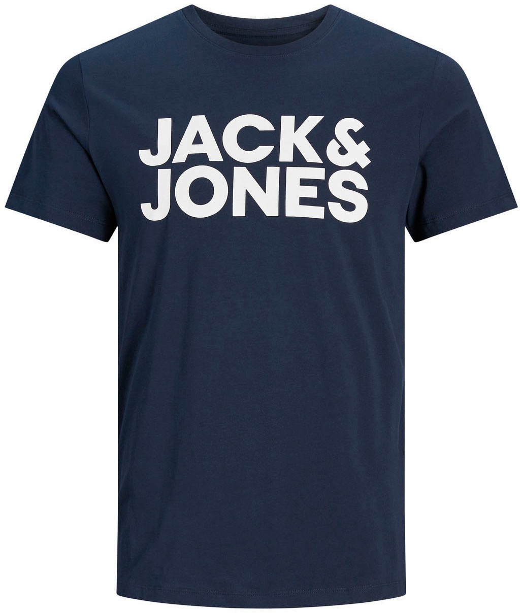 Jack & Jones T-Shirt »JJECORP Herren-Tee mit figurbetonter Silhouette« bedruckt, modisch, schmal, Baumwolle, Rundhals