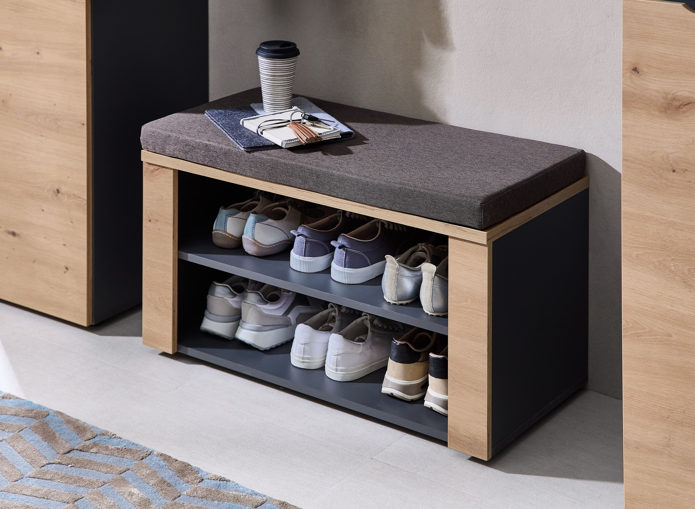 GOODproduct Sitzbank »Bergen Sitzbank, 80/48/38 (B/H/T cm)« 1 Stk. tlg. 1 Boden, Sitzkissen