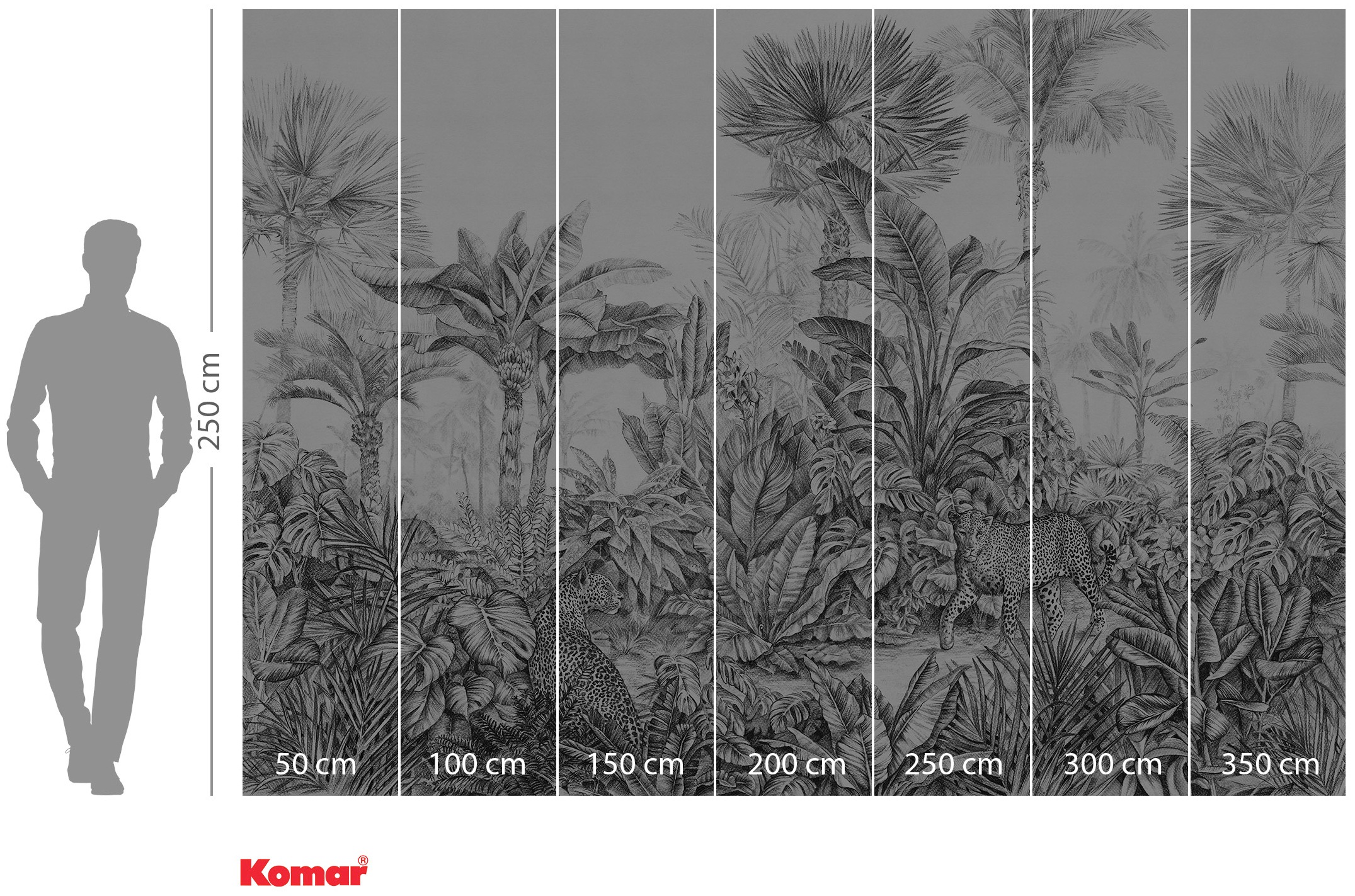 Komar Papier peint intissé »Digitaldruck Vlies -  Léopards - Grösse 350 x 250 cm« imprimé Wohnzimmer, Schlafzimmer