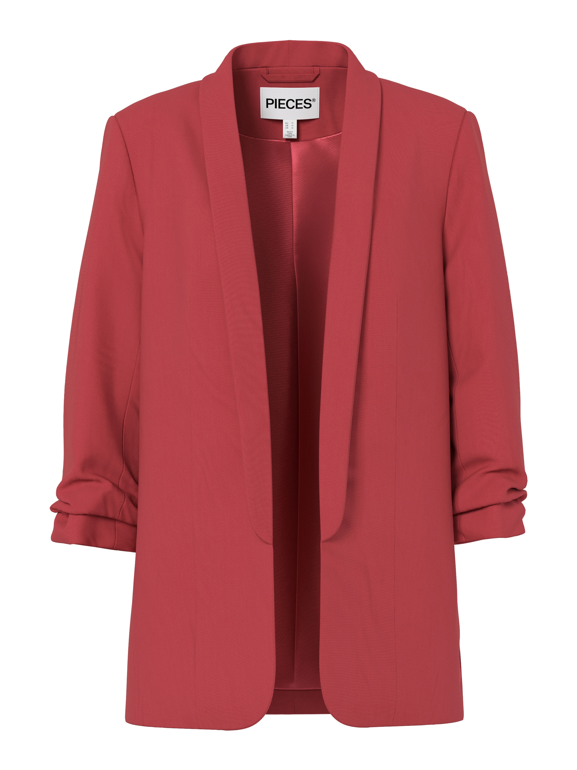 pieces Blazer chemisier »PCBOSELLA 3/4 BLAZER NOOS« mélange de matériaux, coupe régulière