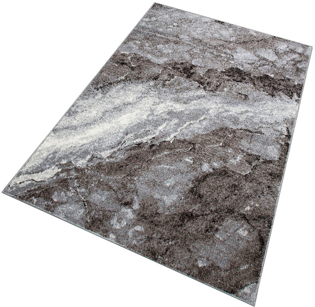 my home Teppich »Sonnenhang« rechteckig 9 mm Höhe mit besonders weichem Flor, Kurzflor, modernes Marmor Design