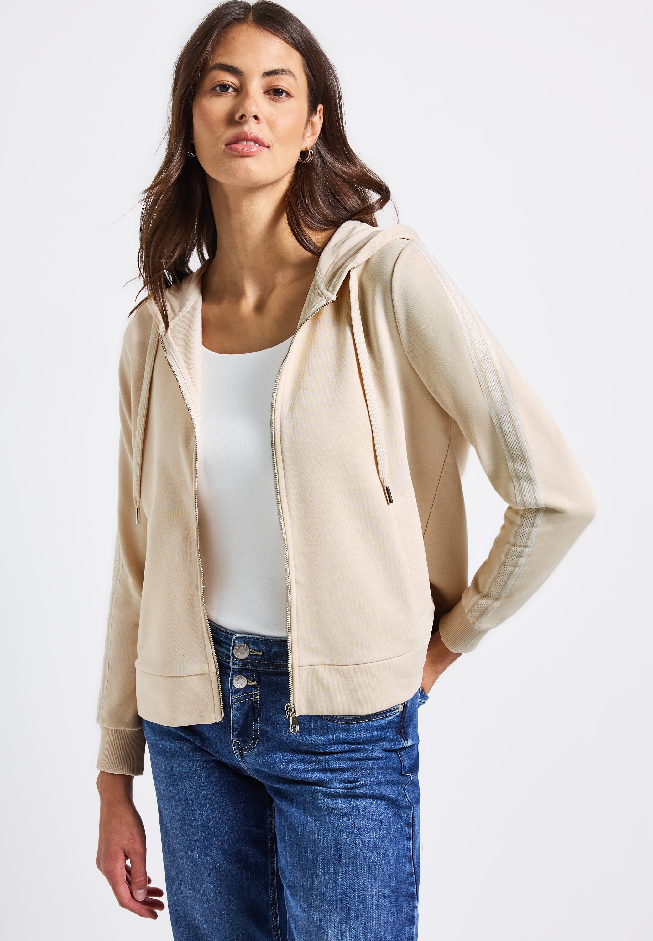 STREET ONE Sweat à capuche , mit Gallon Streifen
