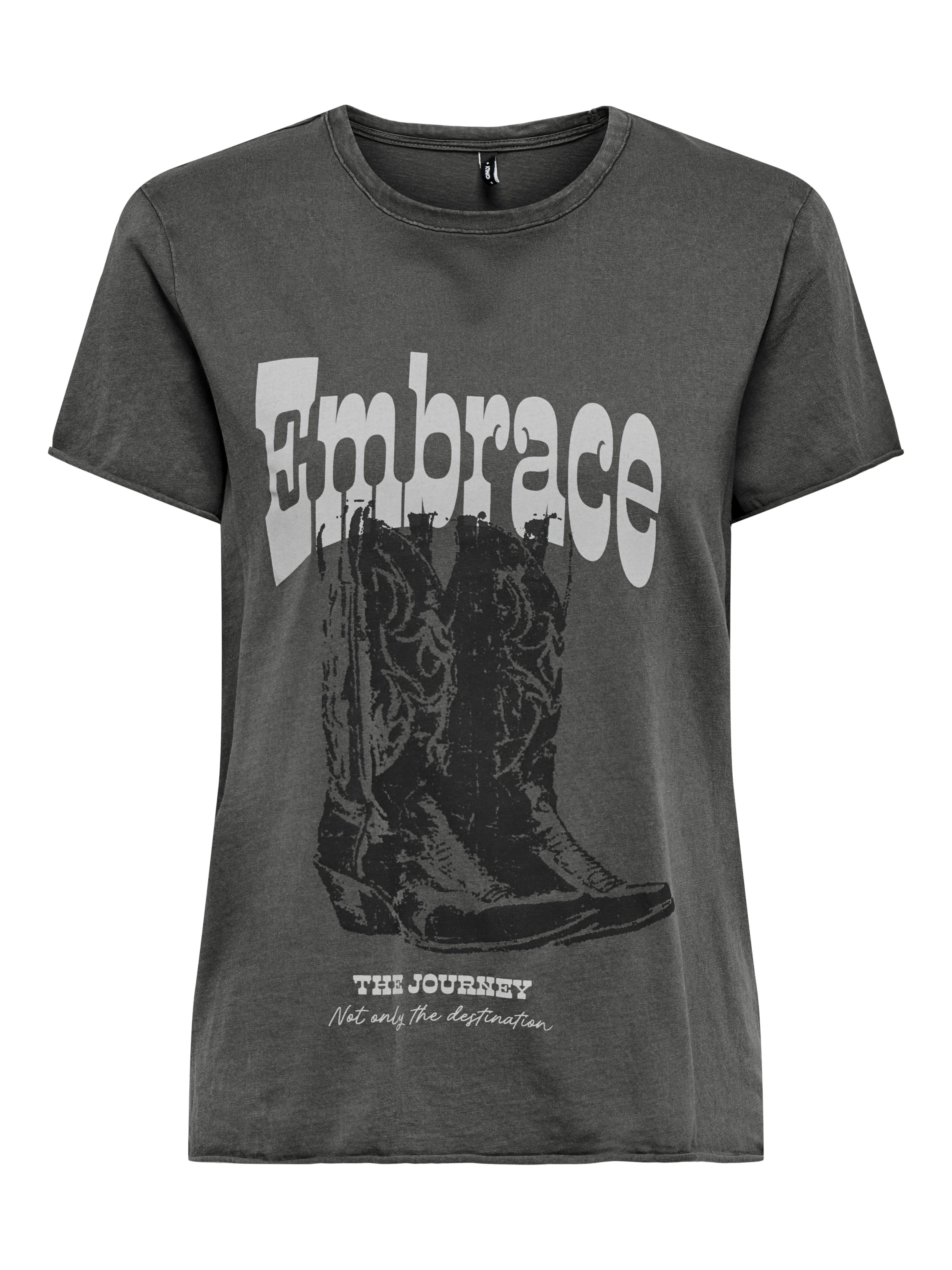 ONLY Shirt à col rond »ONLLUCY REG S/S TOP JRS NOOS«, unterschiedlich bedruckt
