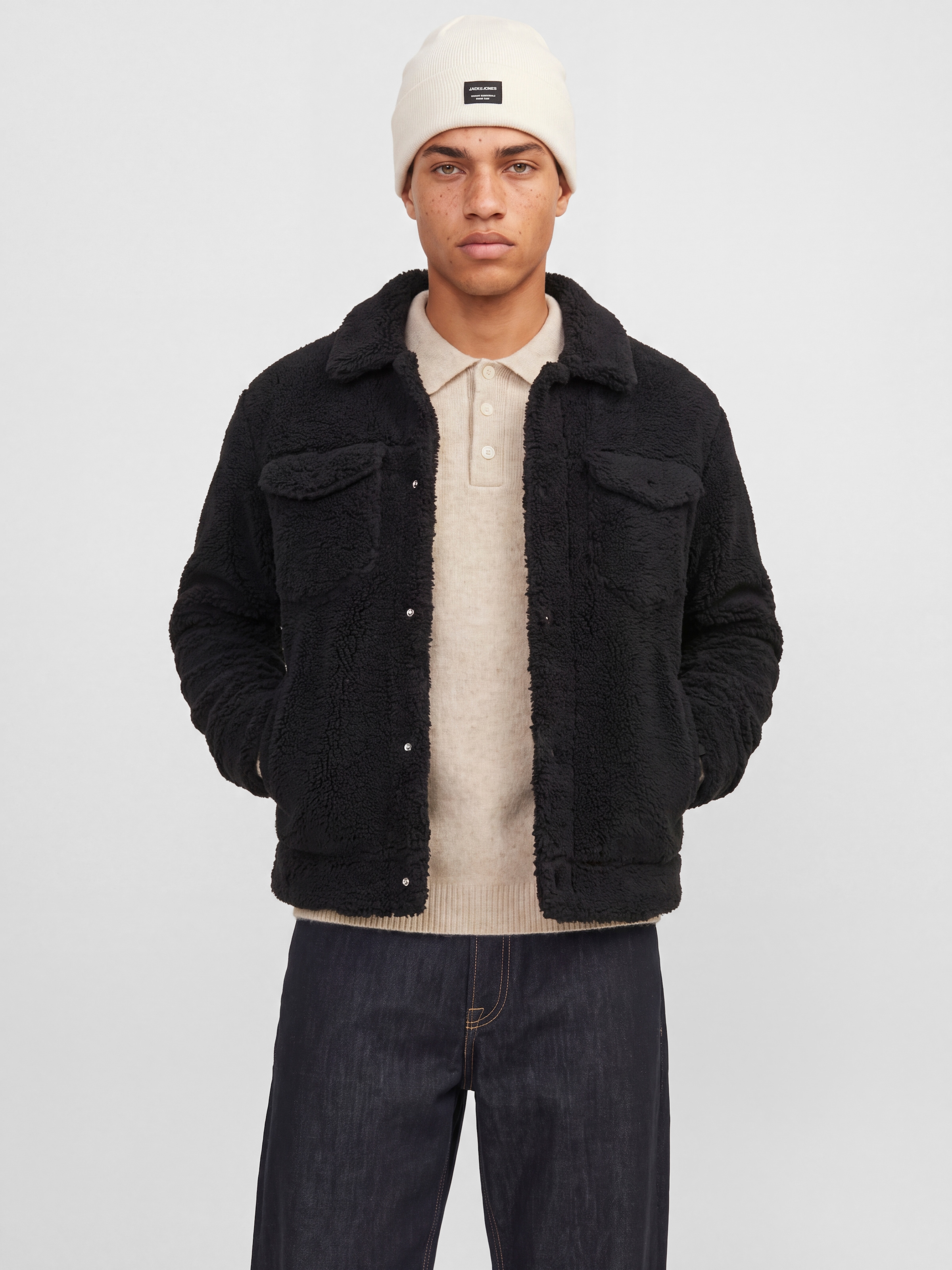 Jack & Jones Bonnet tricoté »JACDNA BEANIE NOOS« Fibre synthétique, tricot côtelé